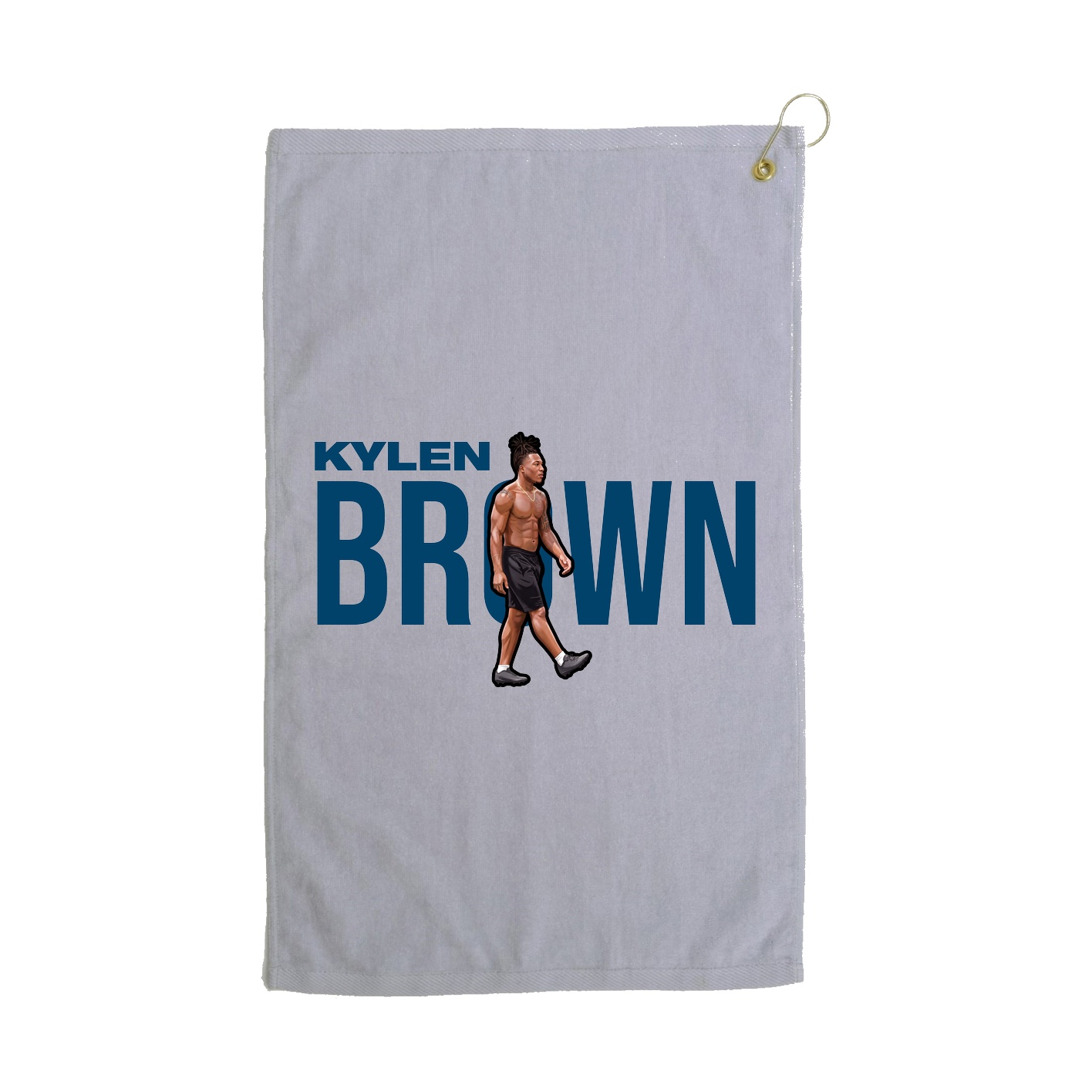 Golf Towel — Player Name in Grey