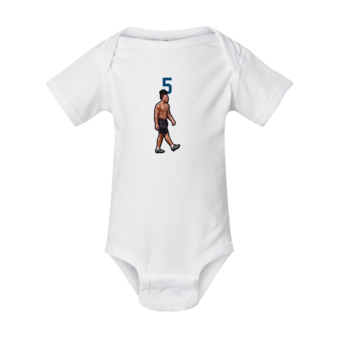Baby Onesie — Number Top in White