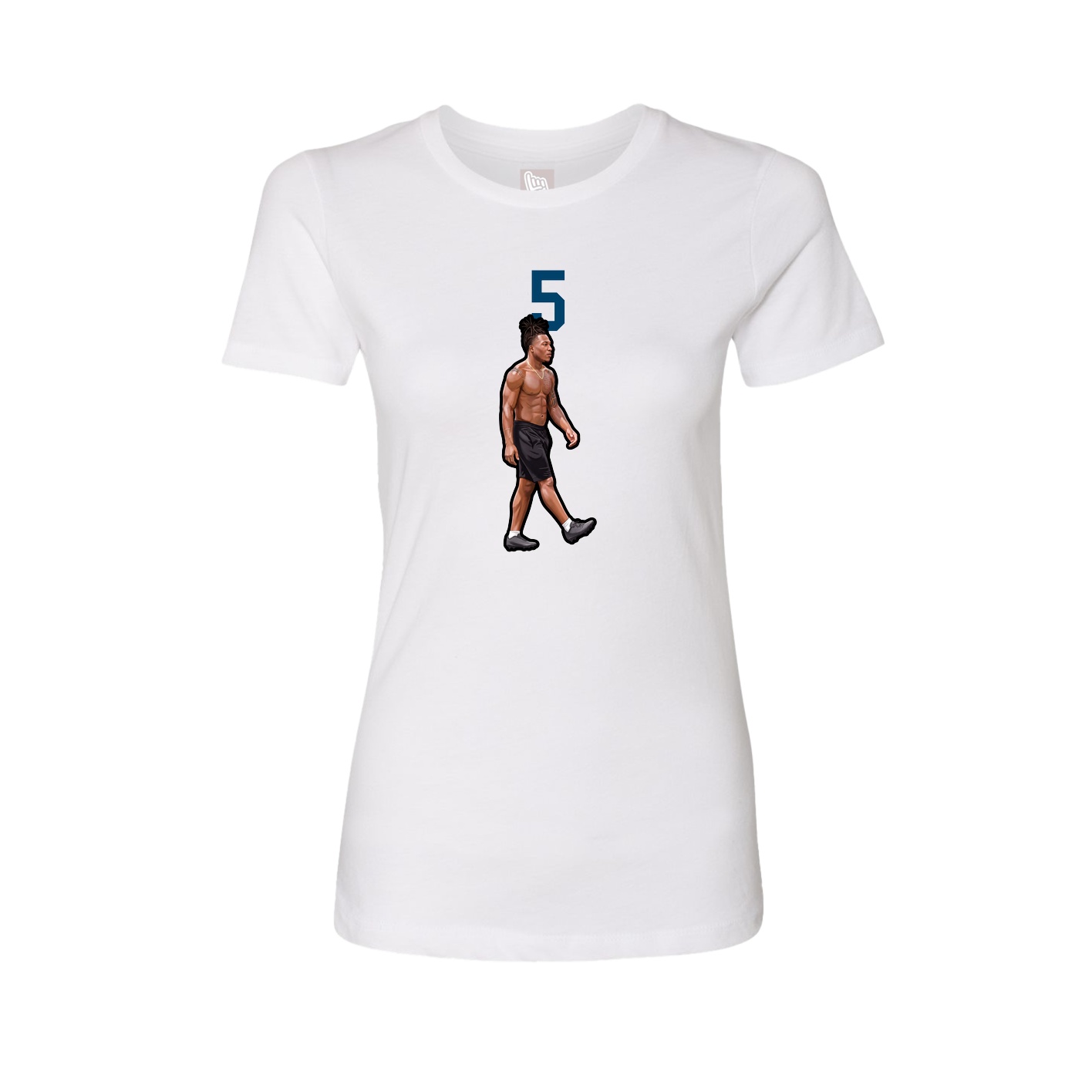 Fitted Women's Tee — Number Top in White