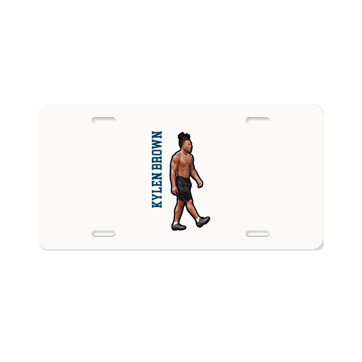 License Plate — Name Vertical in Classic