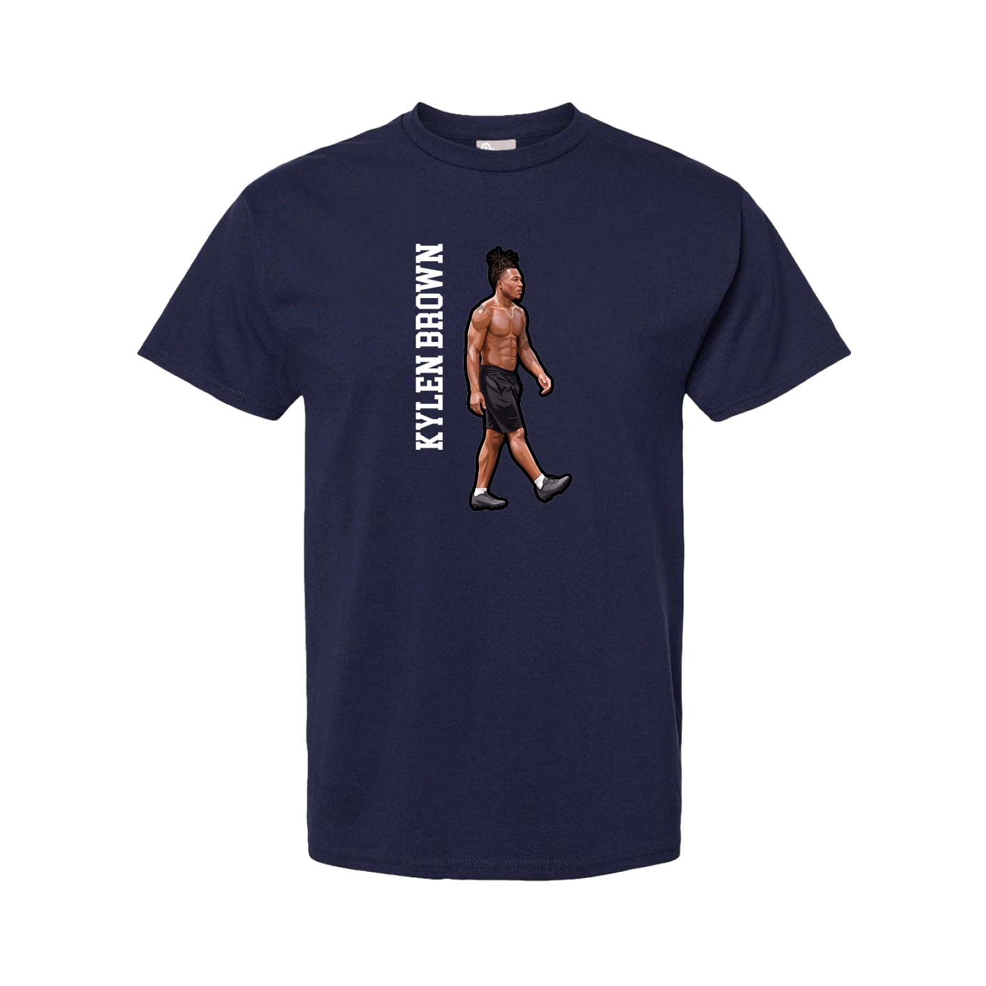 Tee — Name Vertical in Navy