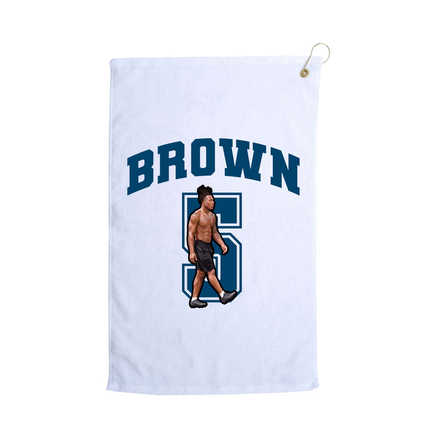 Golf Towel — Number in White