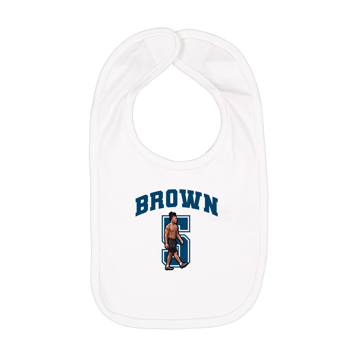 Infant Bib — Number in White