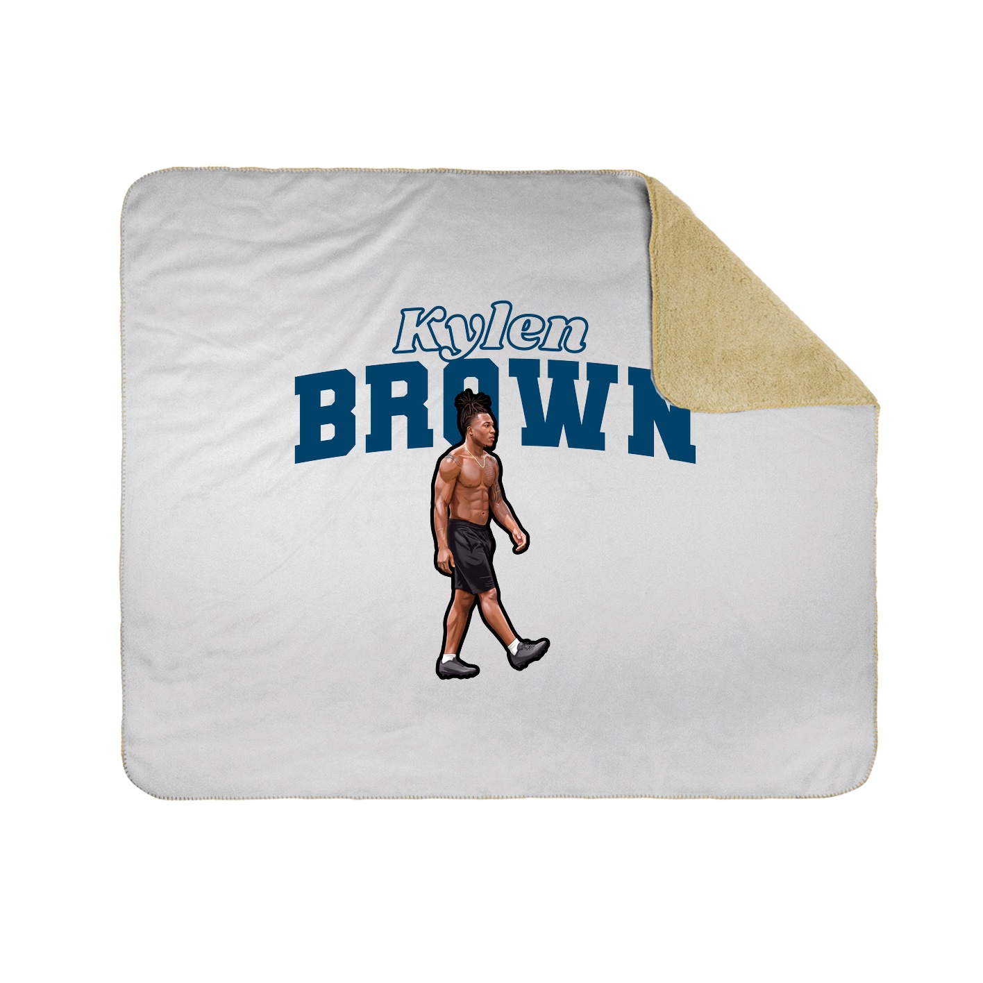 Throw Blanket — Name Arch in White