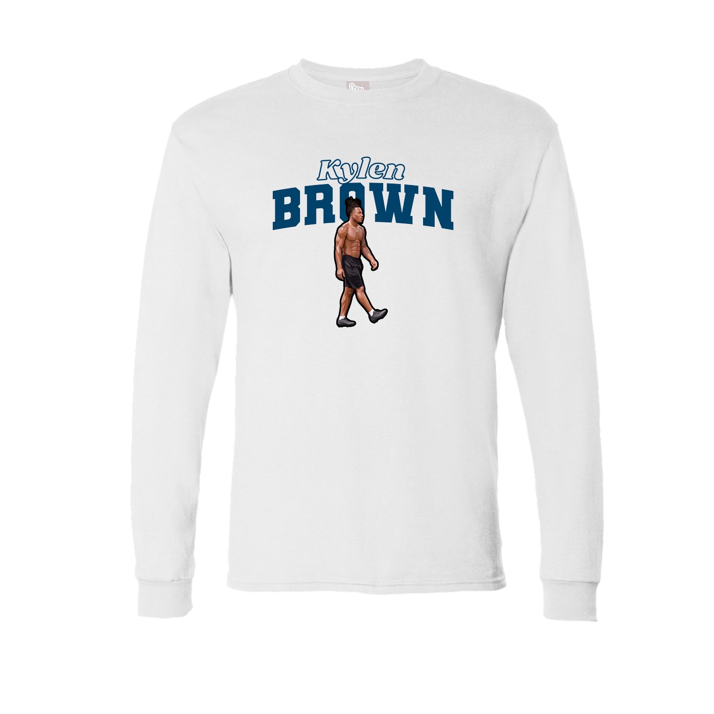 Long Sleeve Tee — Name Arch in White
