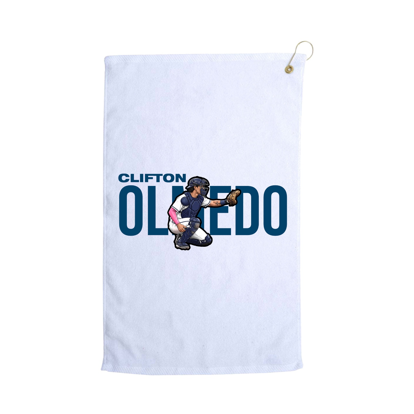Golf Towel — Player Name in White
