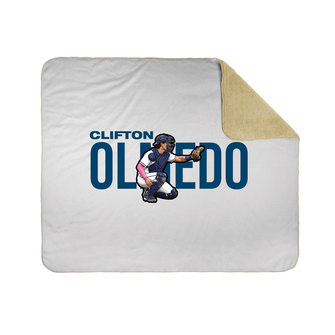 Throw Blanket — Player Name in White