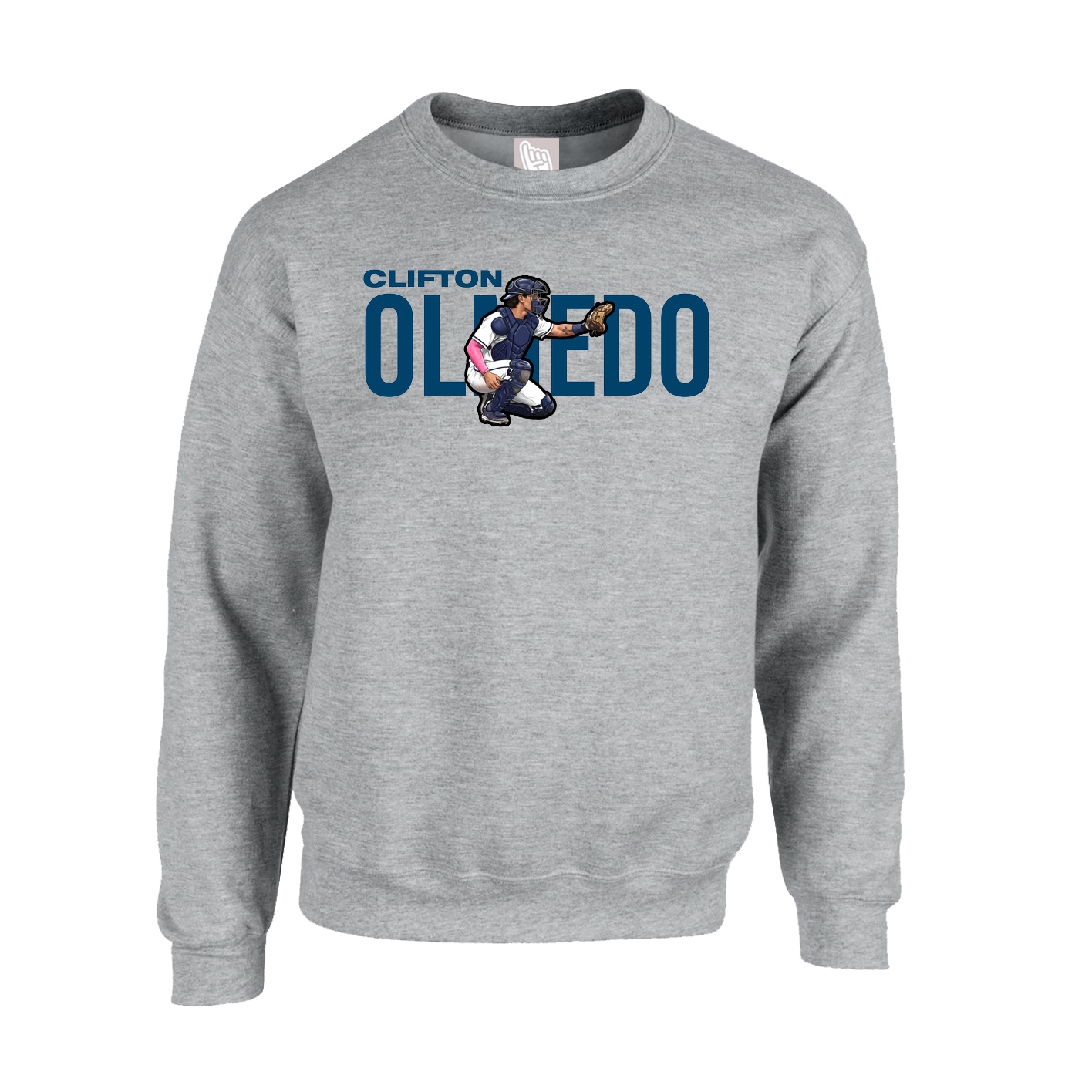 Fleece Crew — Player Name in Grey