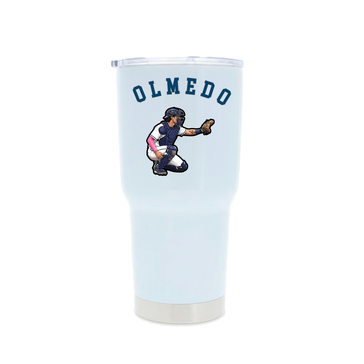 30oz Stainless Steel Tumbler — Shirsey Arch in White