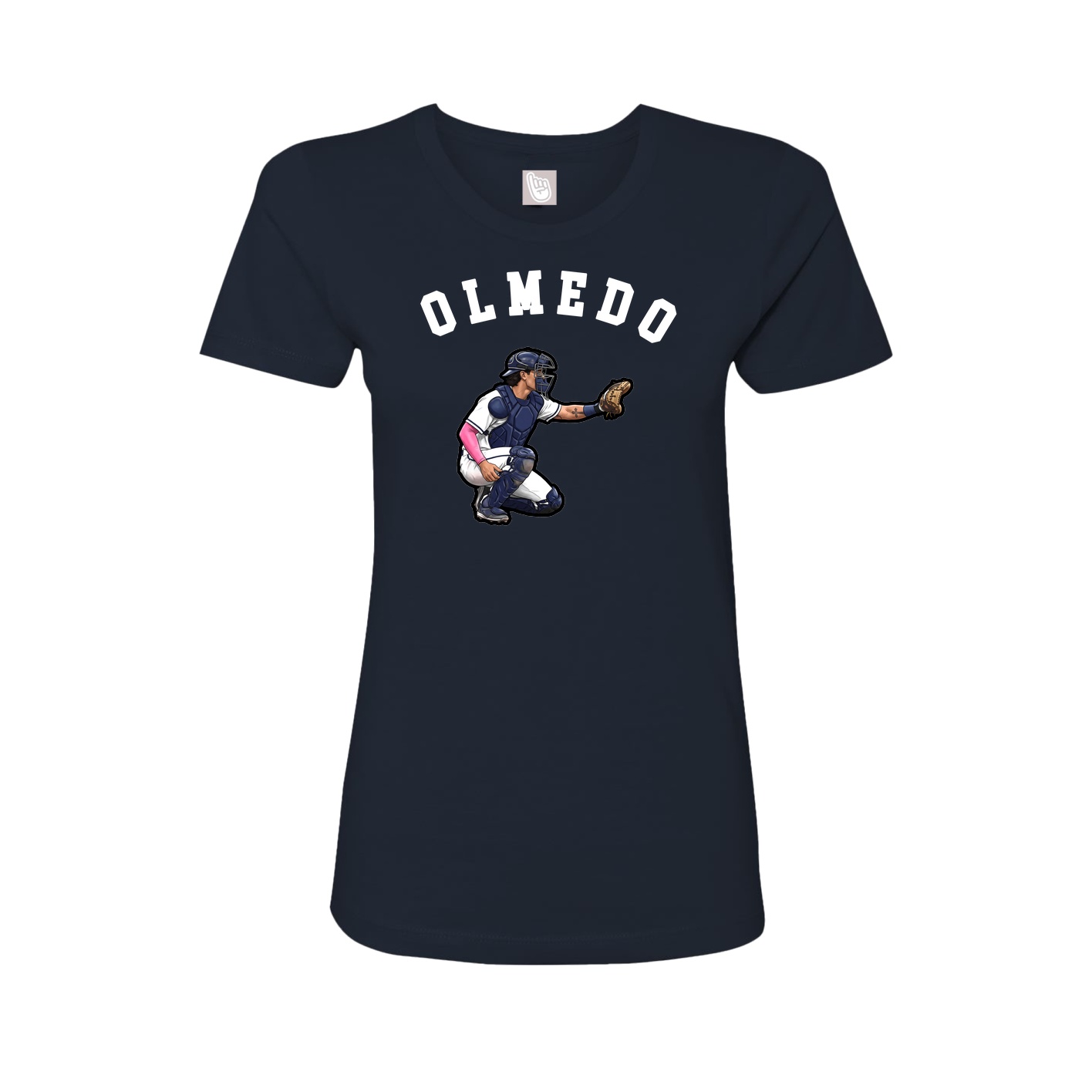 Fitted Women's Tee — Shirsey Arch in Navy