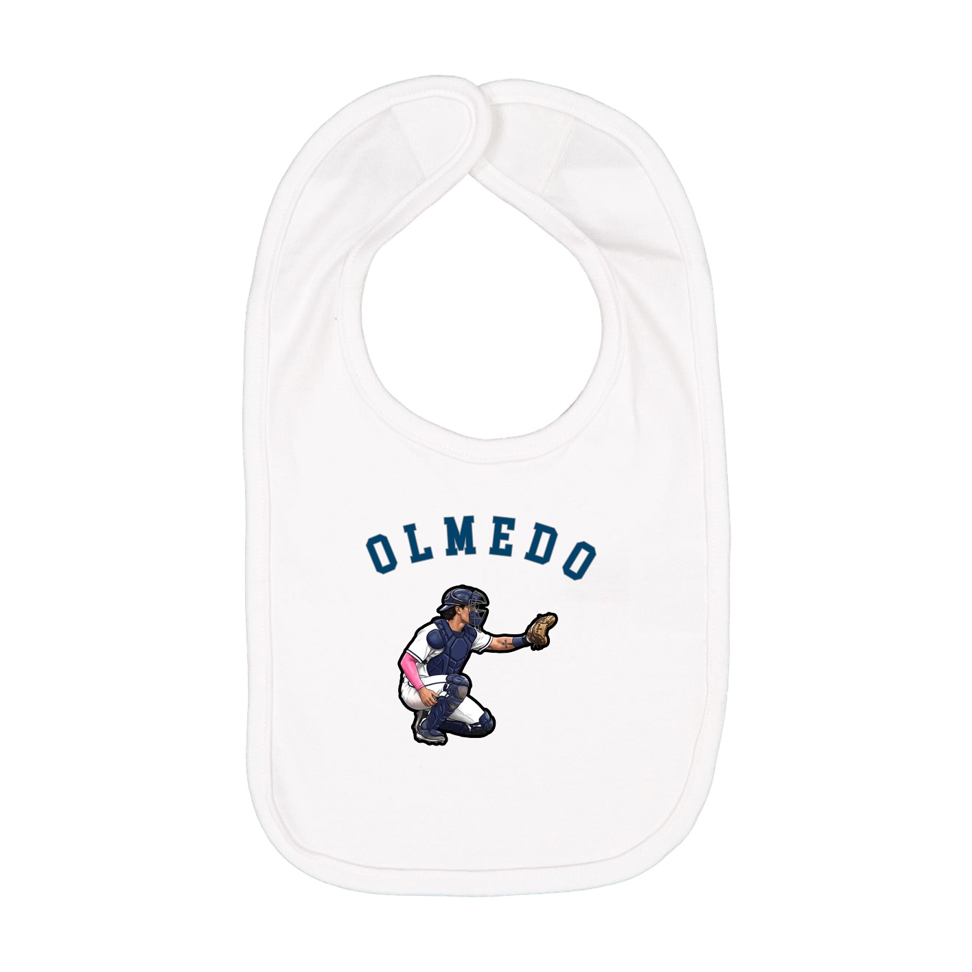 Infant Bib — Shirsey Arch in White
