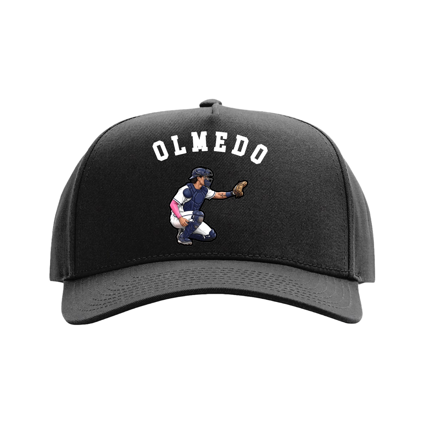 Full Fabric Five-Panel Champ Cap — Shirsey Arch in Black