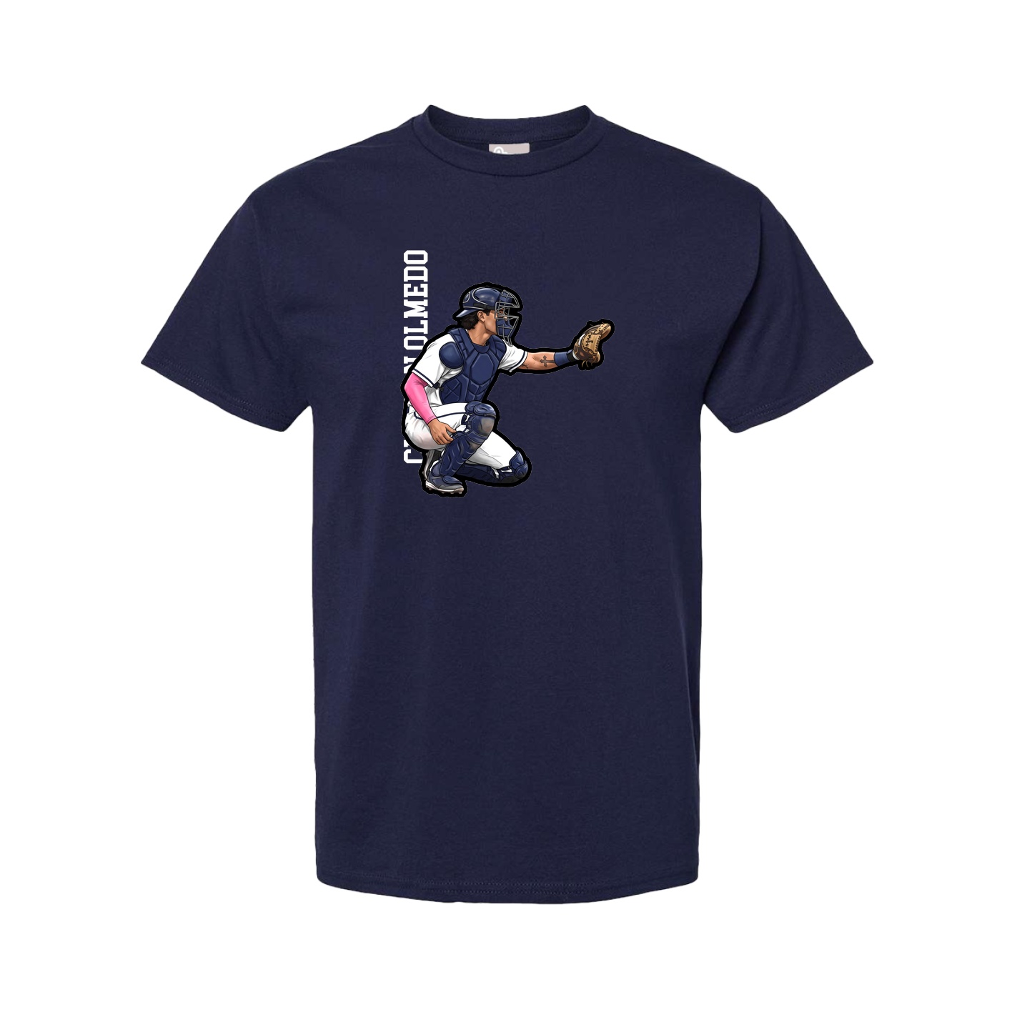 Tee — Name Vertical in Navy