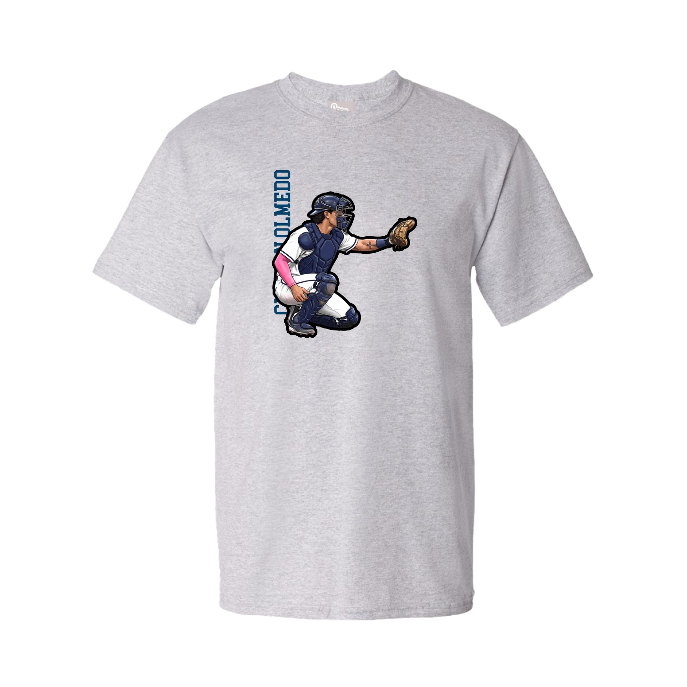 Youth Tee — Name Vertical in Grey