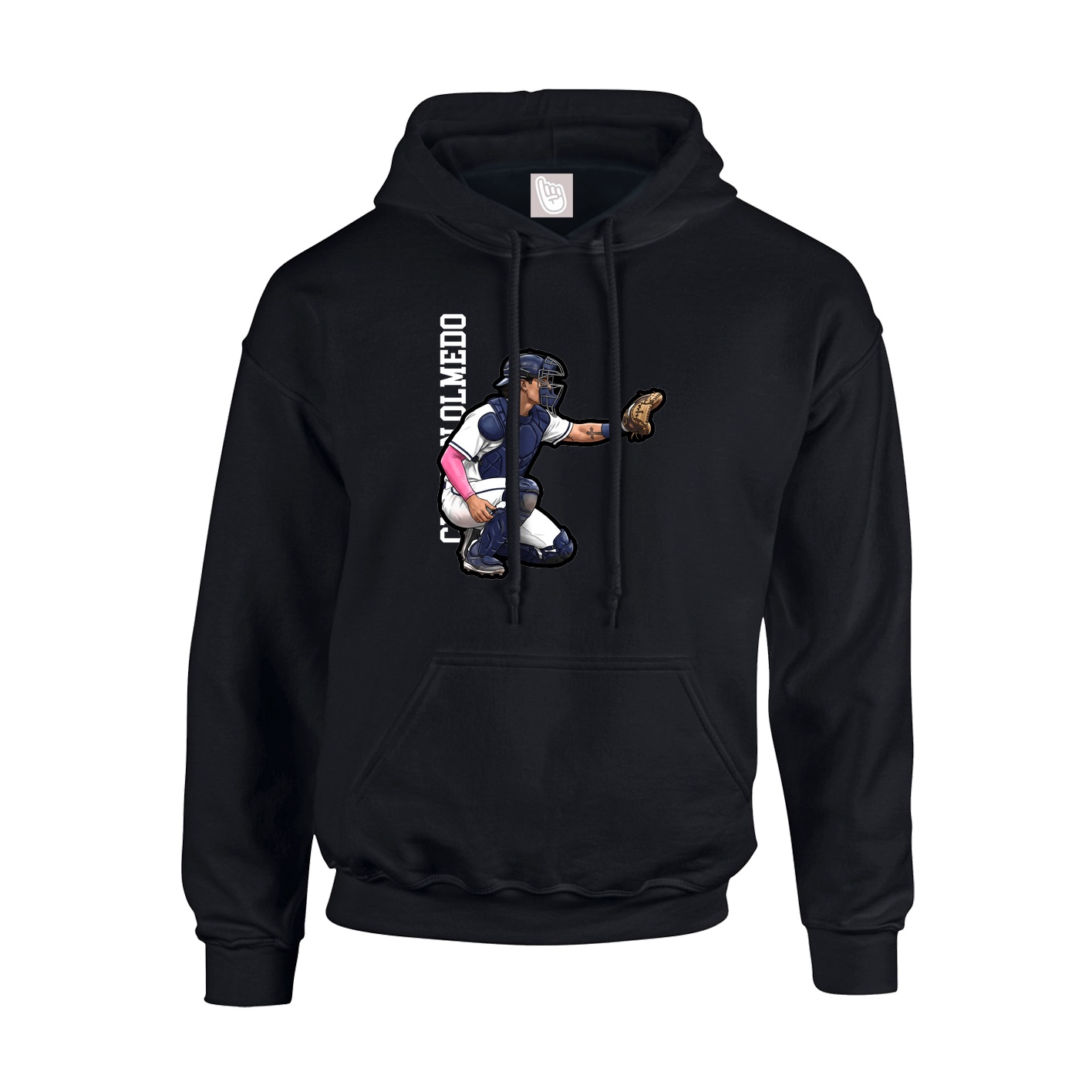 Youth Hoodie — Name Vertical in Black
