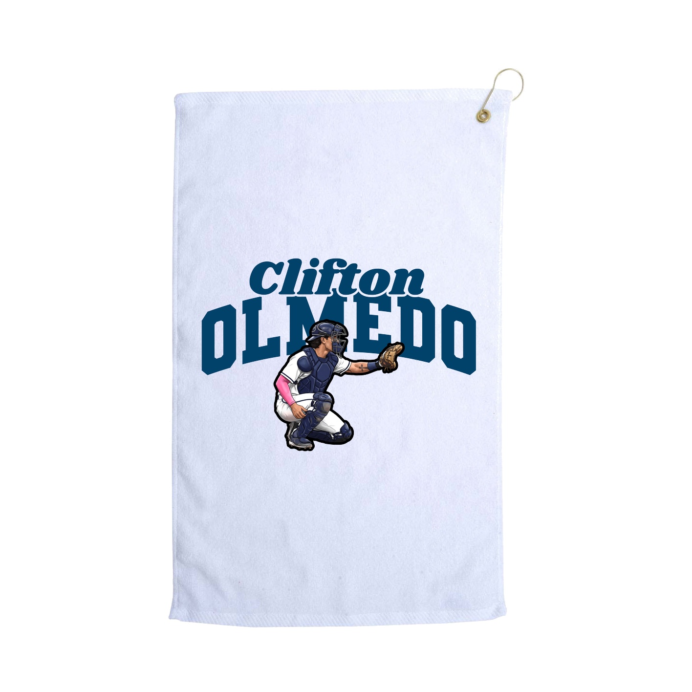 Golf Towel — Signature Arch in White