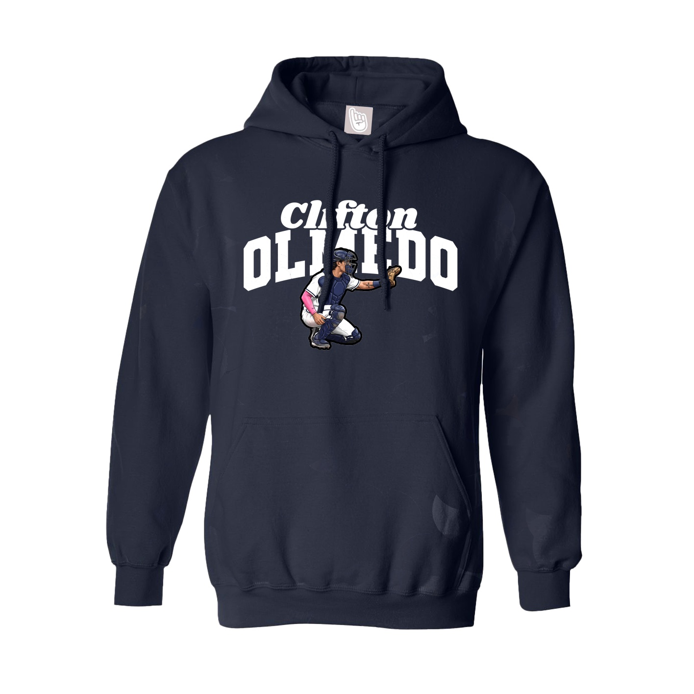 Youth Hoodie — Signature Arch in Navy