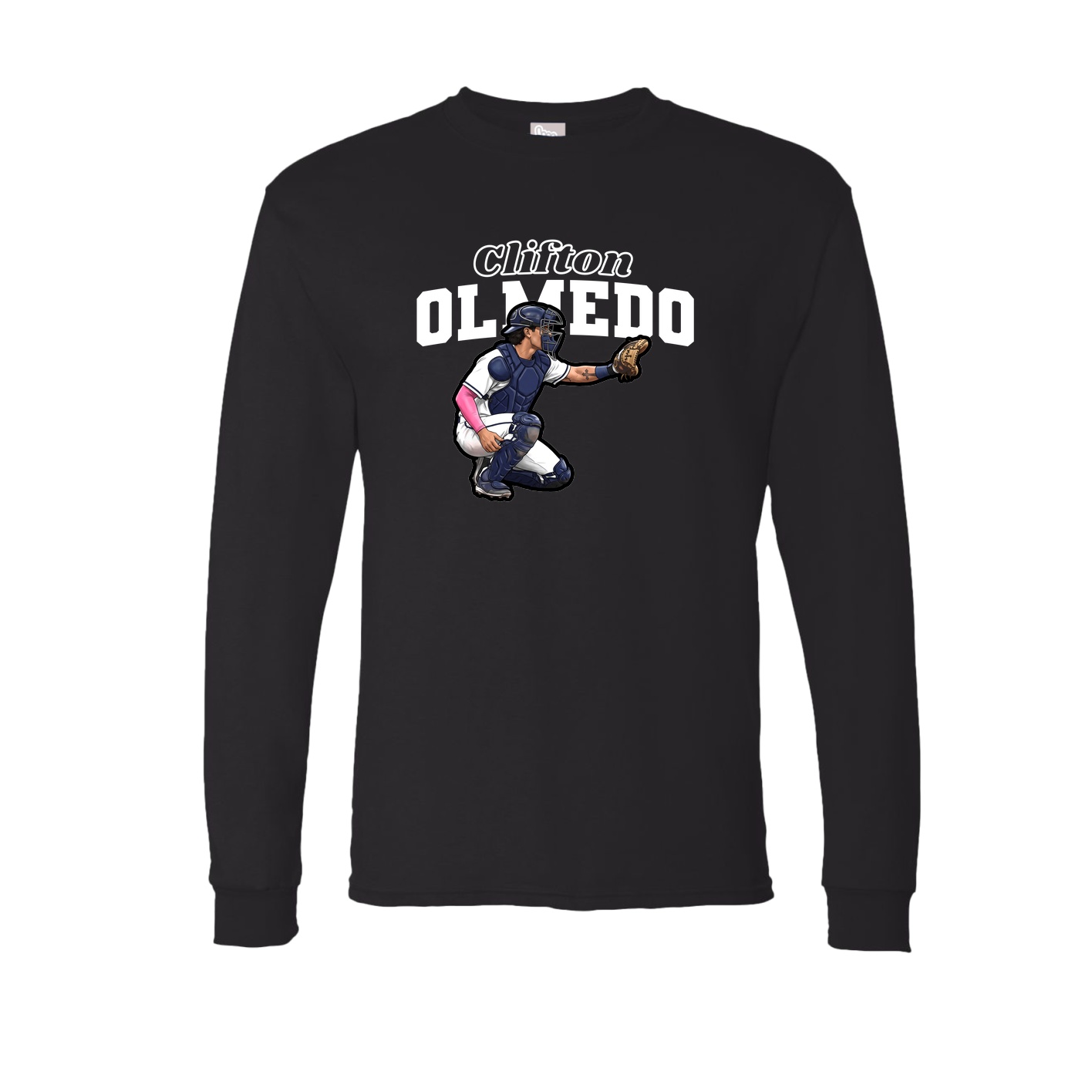 Long Sleeve Tee — Name Arch in Black