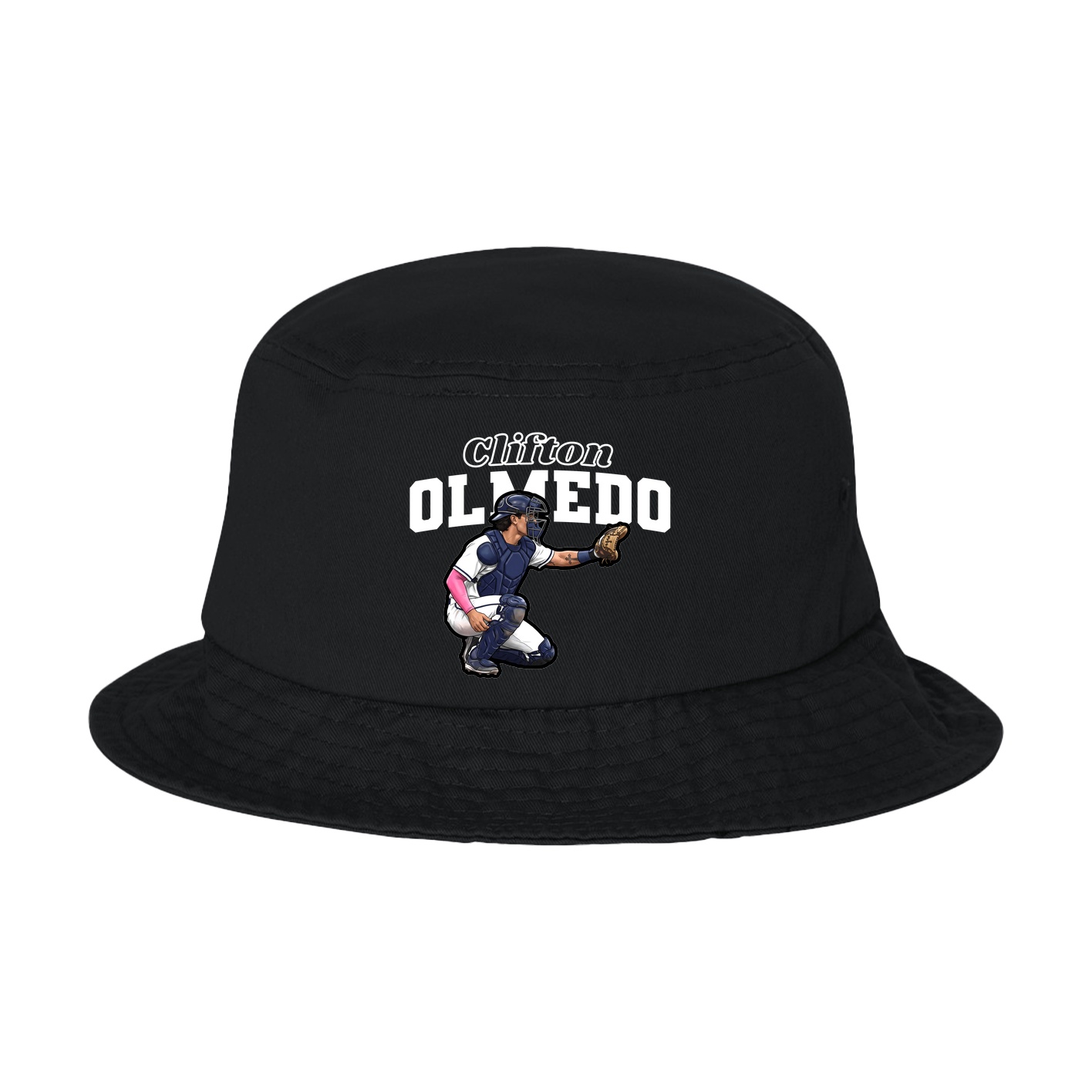 Bucket Cap — Name Arch in Black