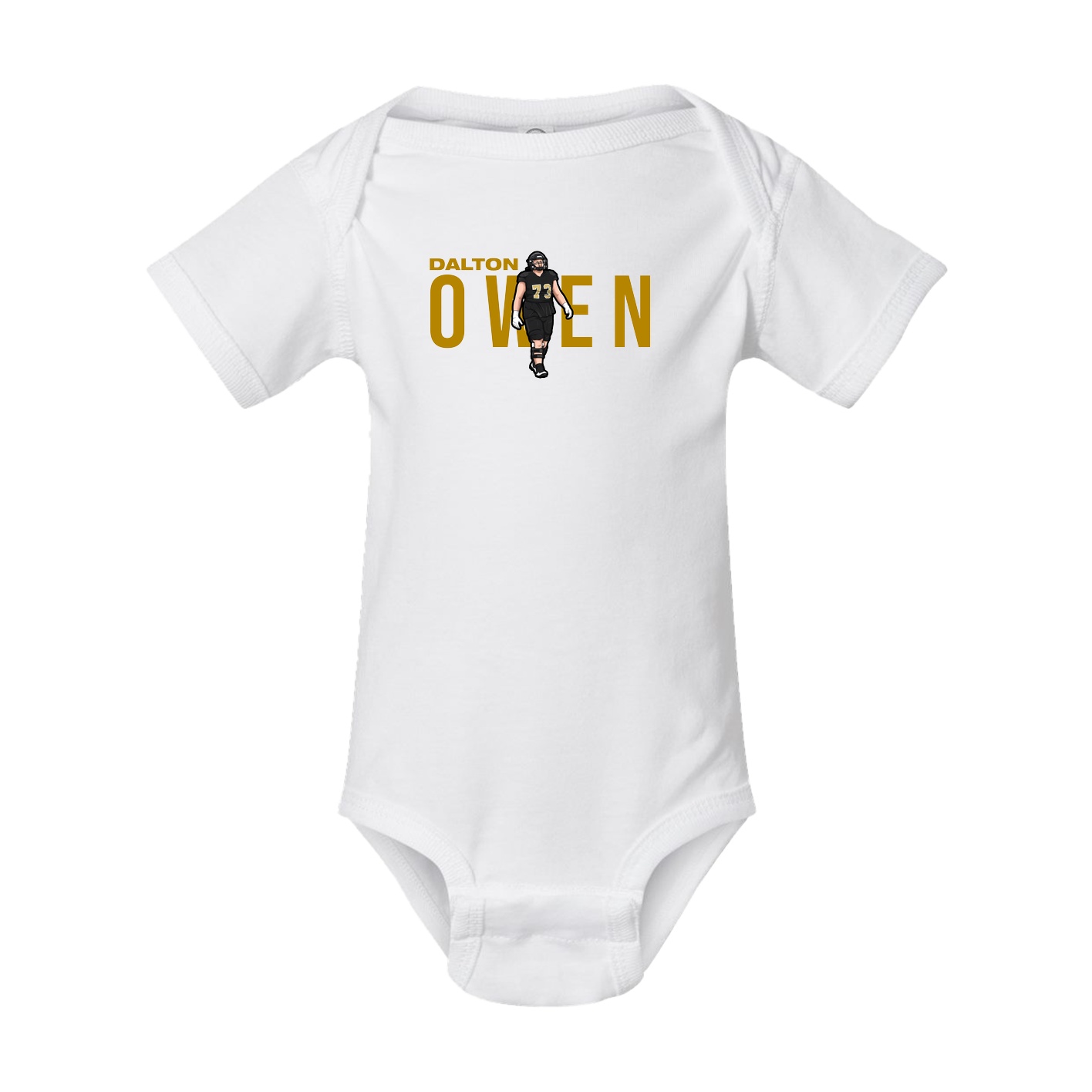 Baby Onesie — Player Name in White