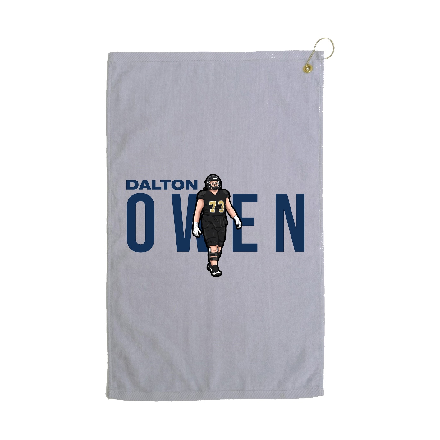 Golf Towel — Player Name in Grey