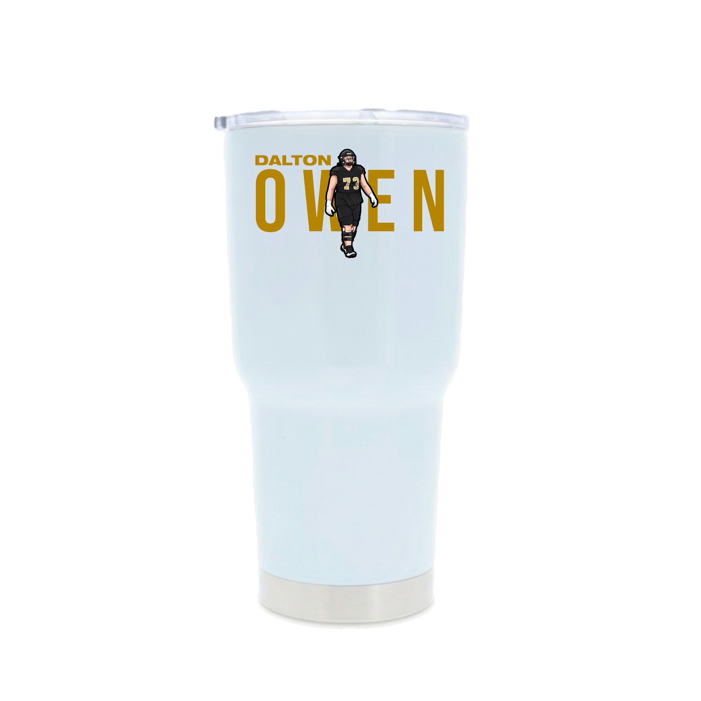 30oz Stainless Steel Tumbler — Player Name in White