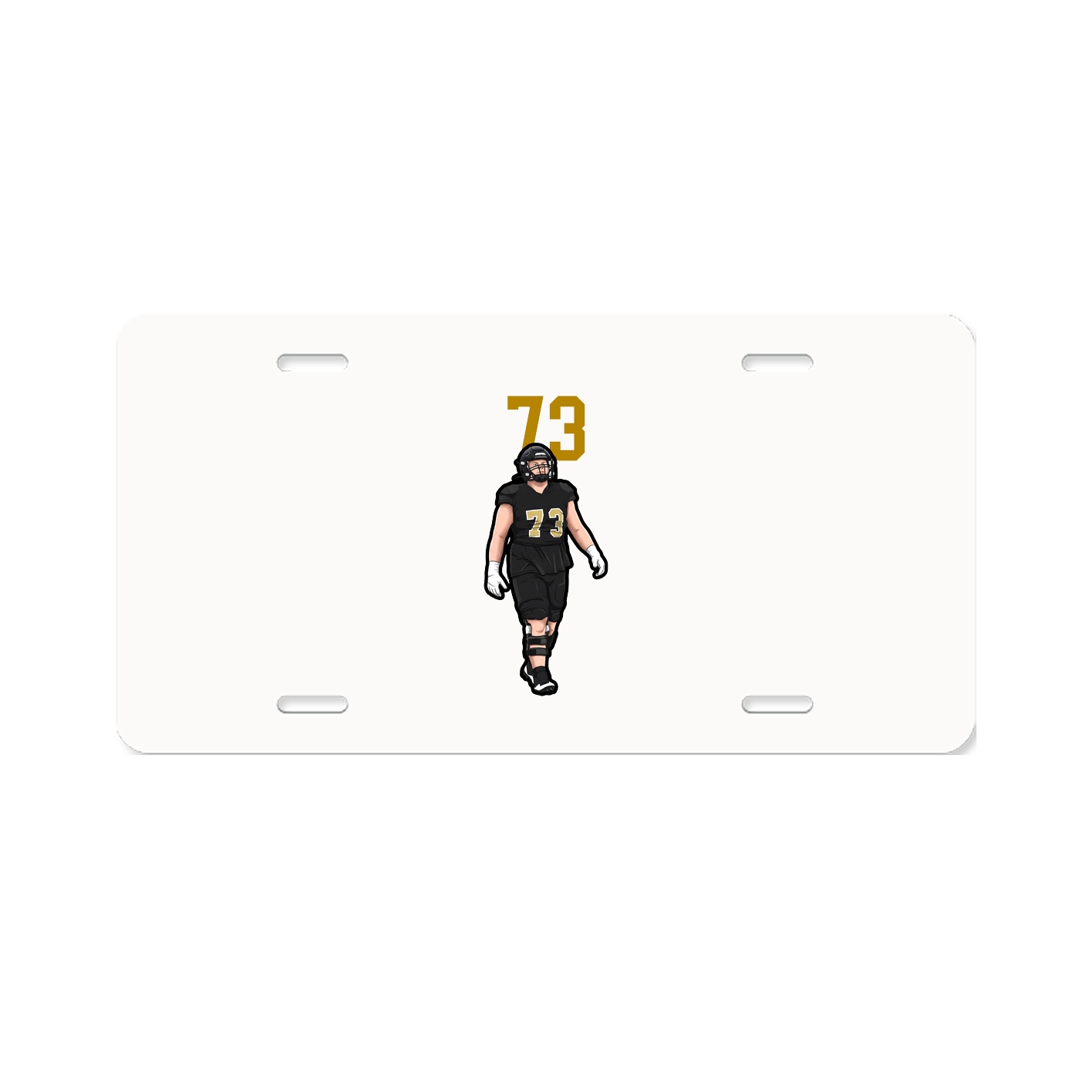 License Plate — Number Top in Classic