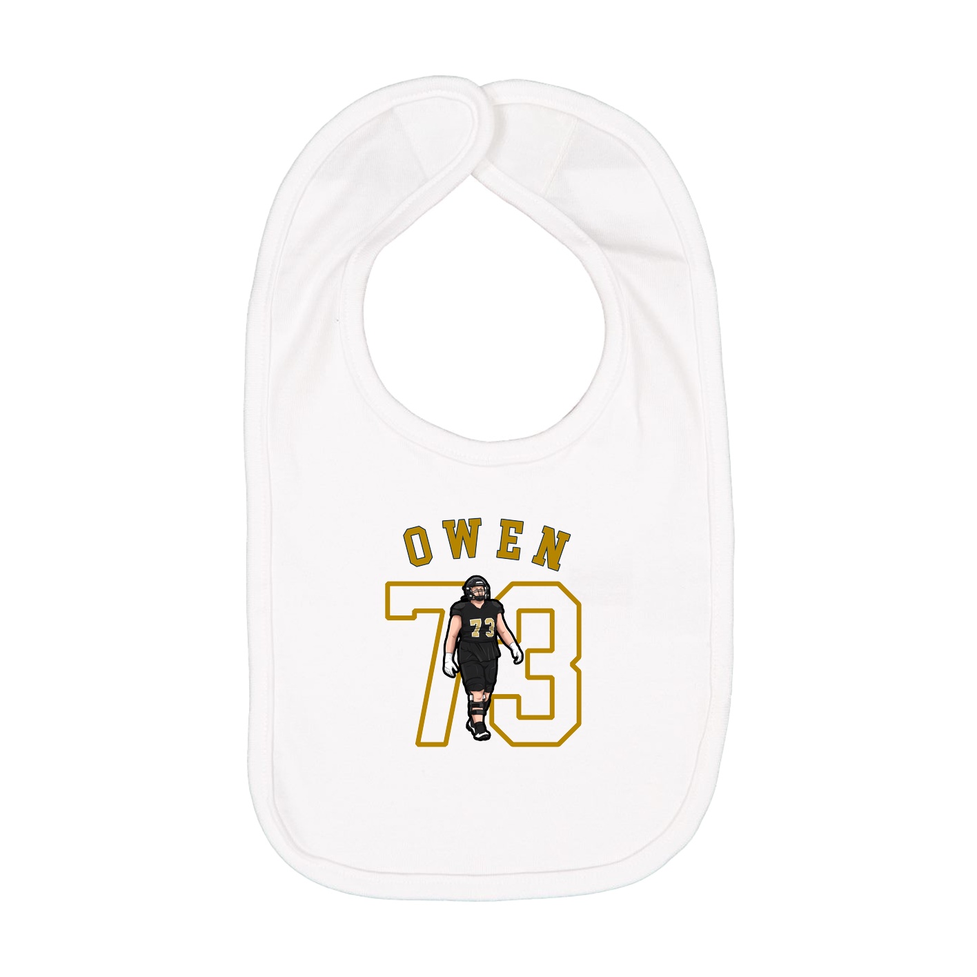 Infant Bib — Shirsey Arch in White