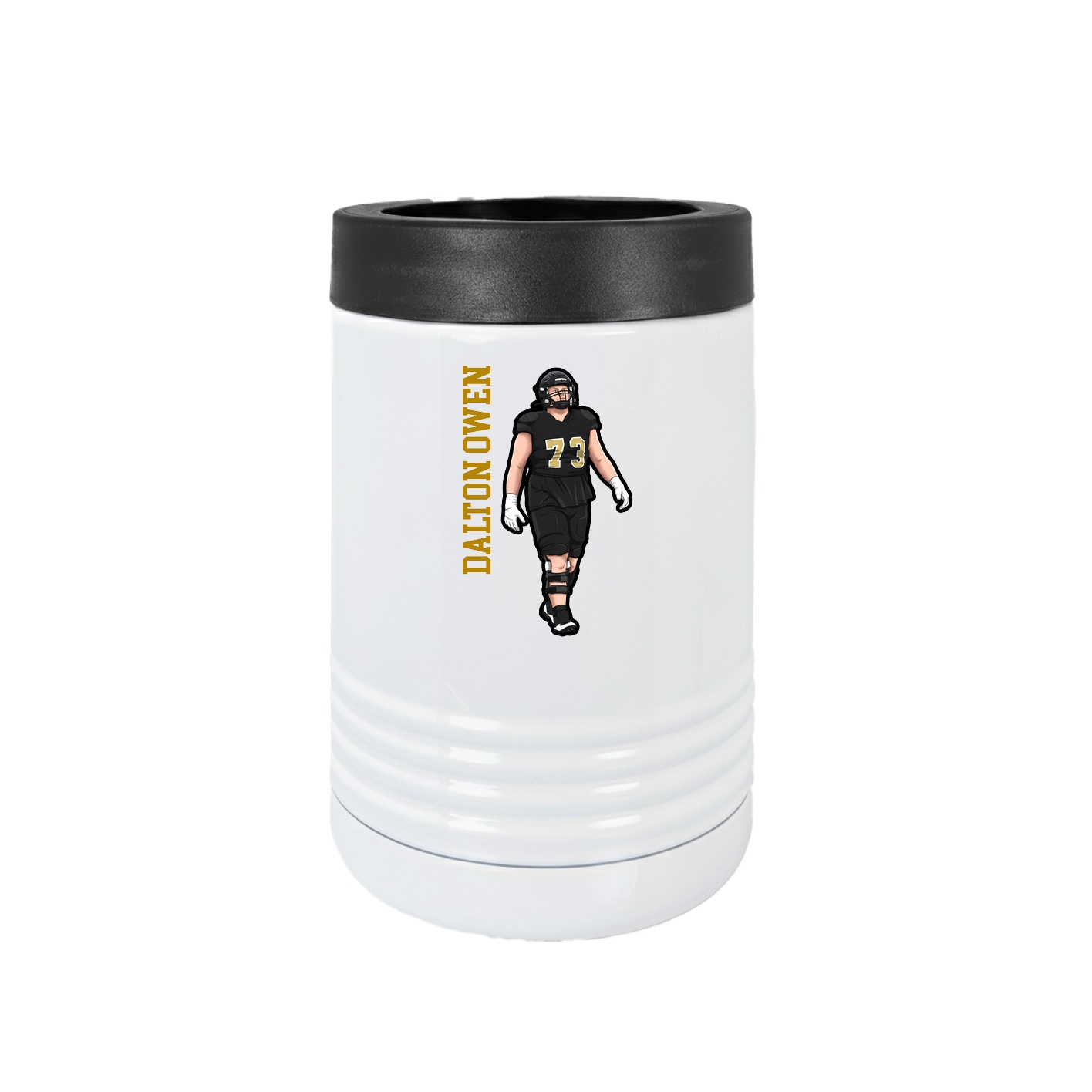 Beverage Holder — Name Vertical in White