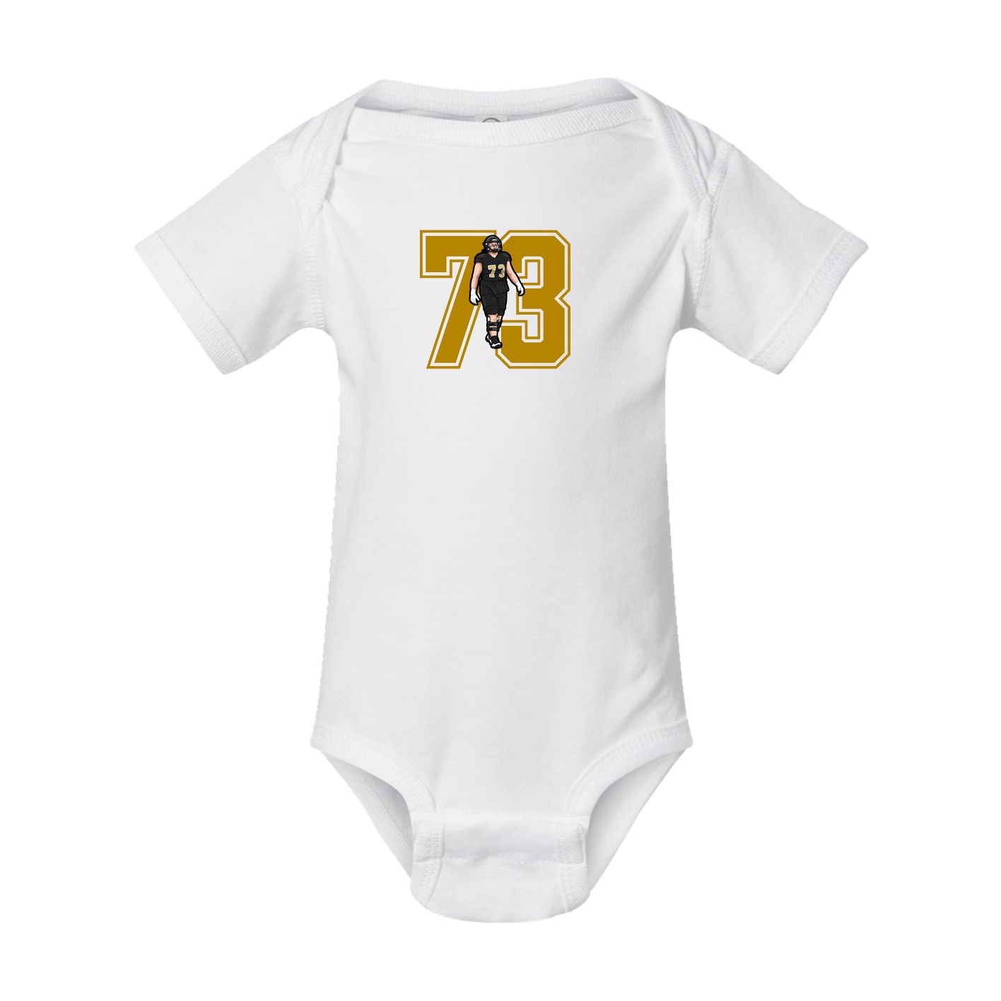 Baby Onesie — Number in White