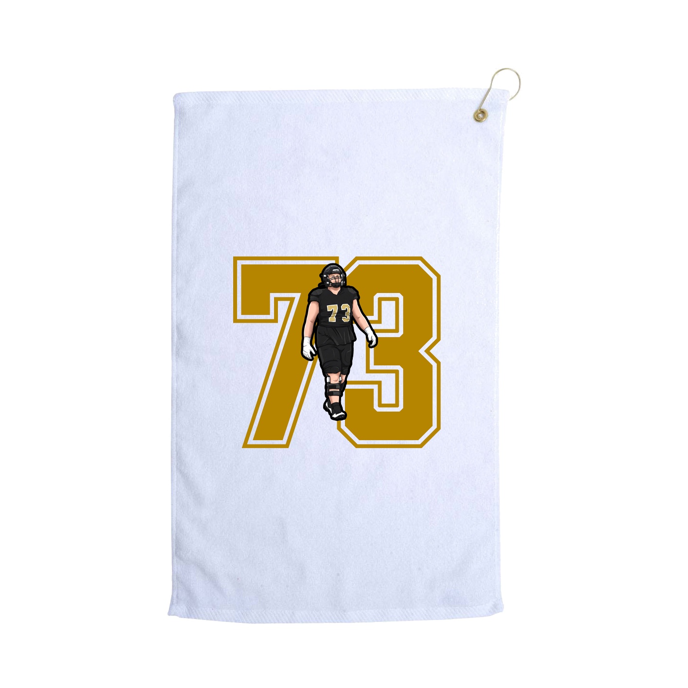 Golf Towel — Number in White