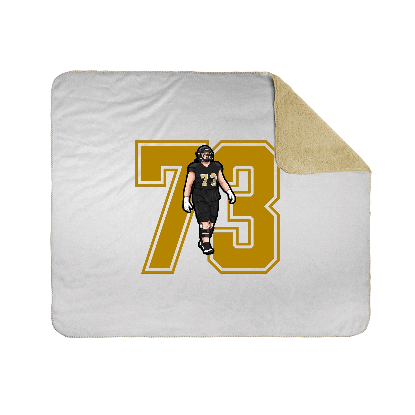 Throw Blanket — Number in White