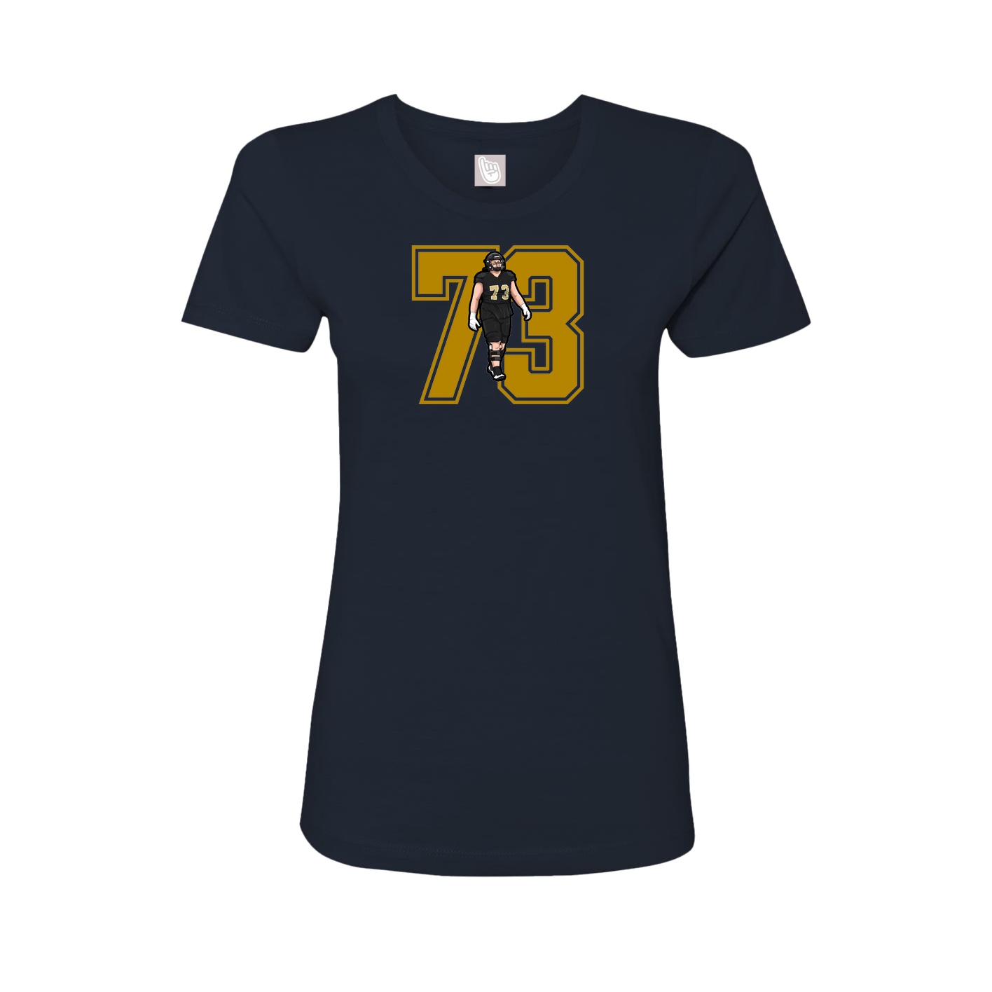 Womens Tee — Number in Navy