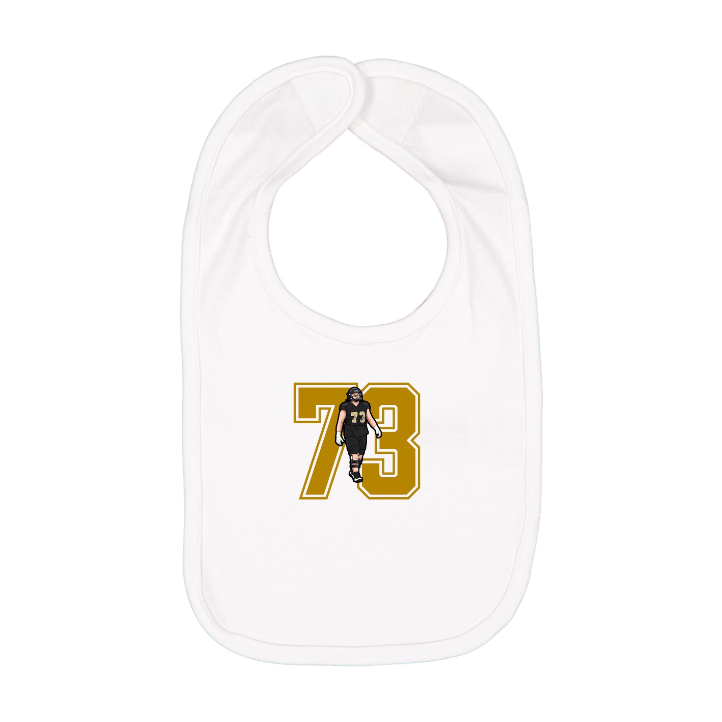 Infant Bib — Number in White