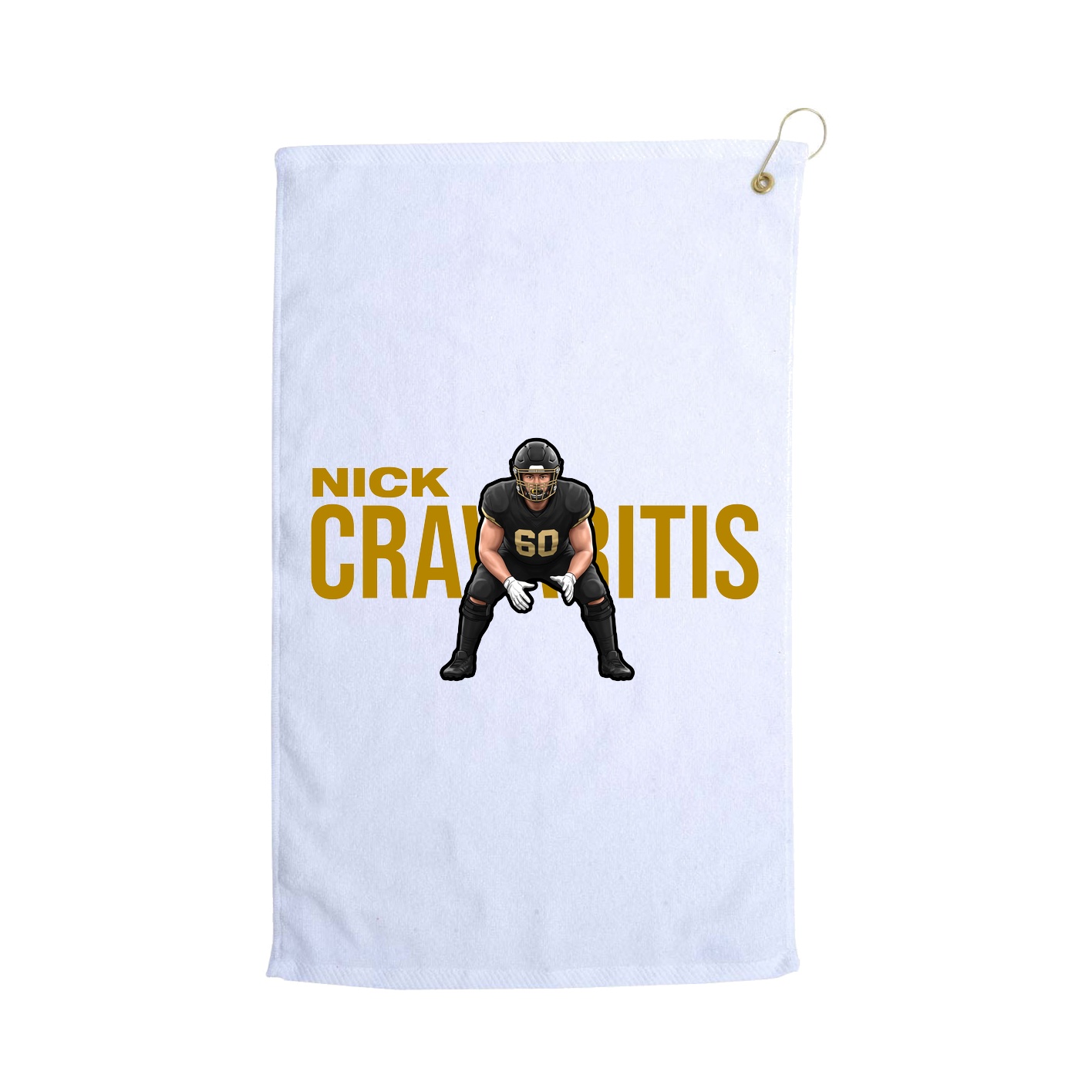 Golf Towel — Player Name in White