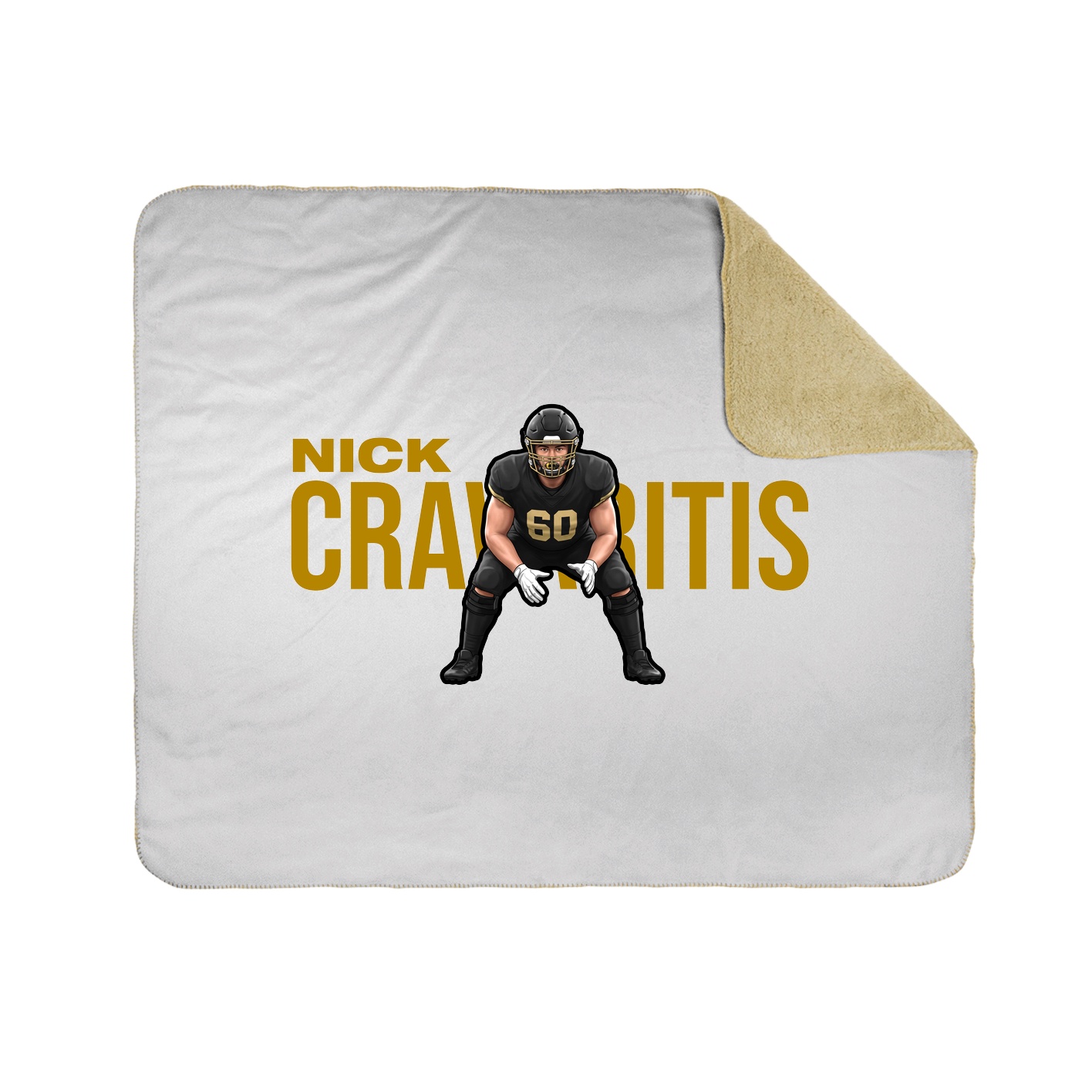 Throw Blanket — Player Name in White