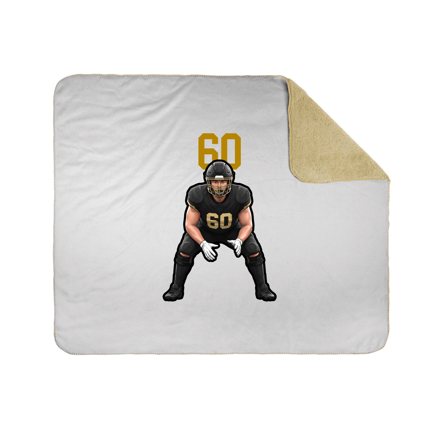 Throw Blanket — Number Top in White