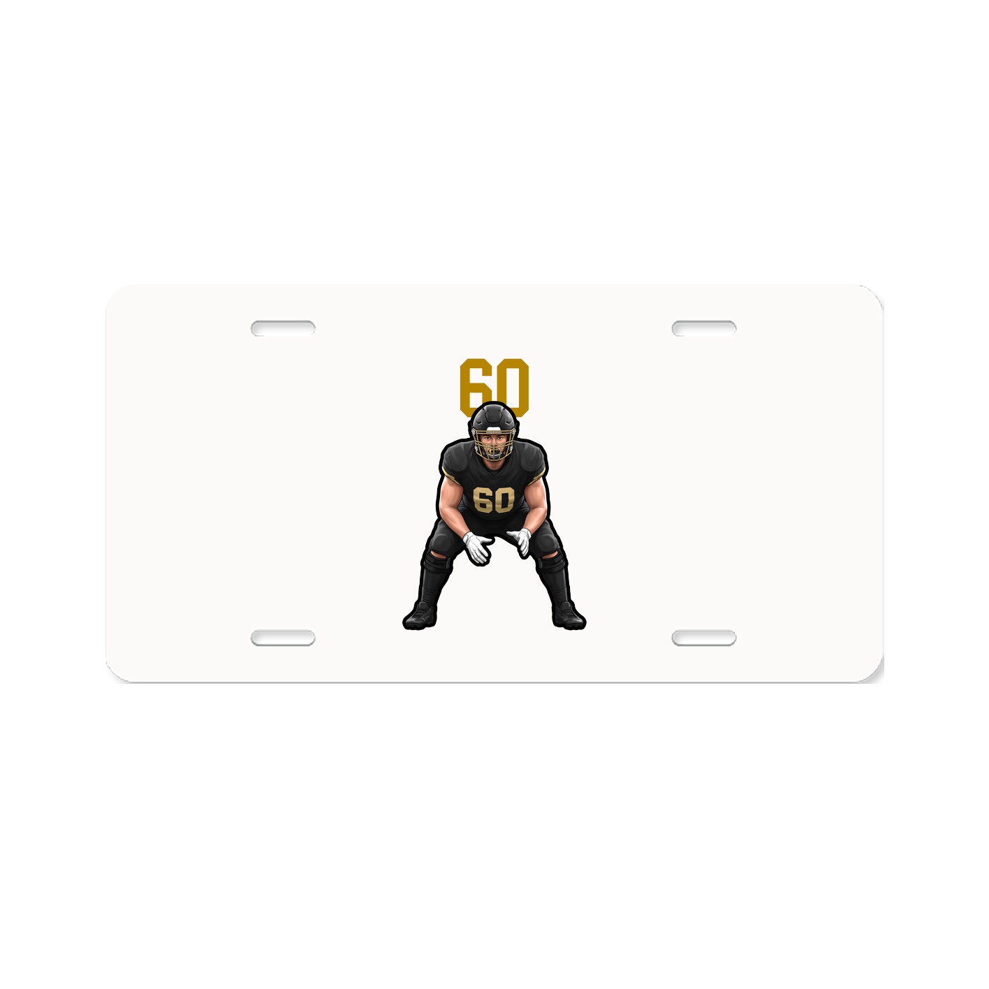 License Plate — Number Top in Classic