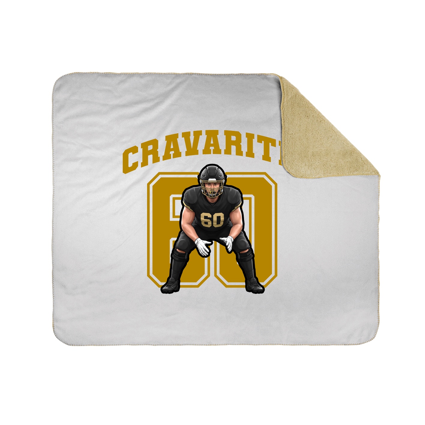 Throw Blanket — Number in White