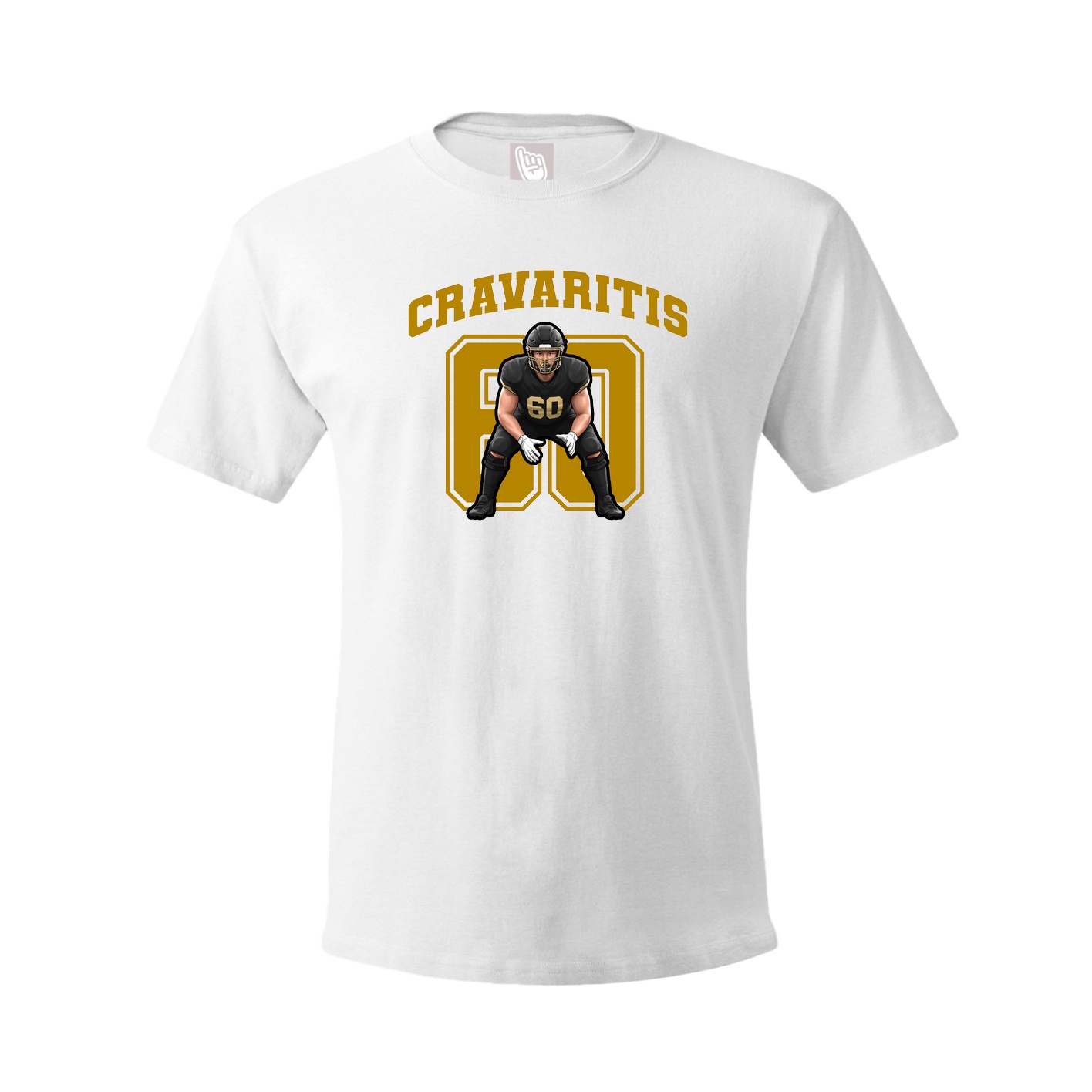 Youth Tee — Number in White