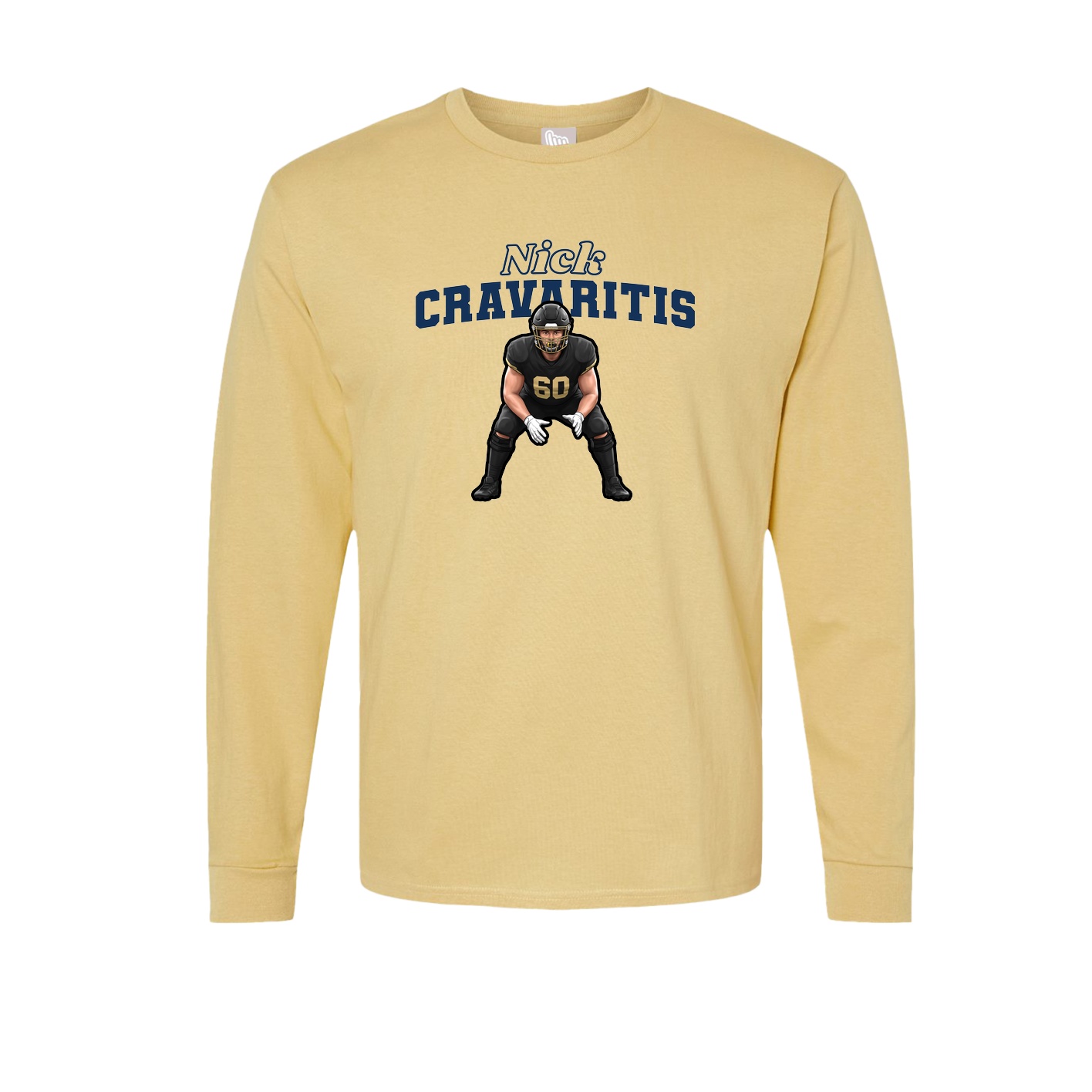 Long Sleeve Tee — Name Arch in Vegas Gold