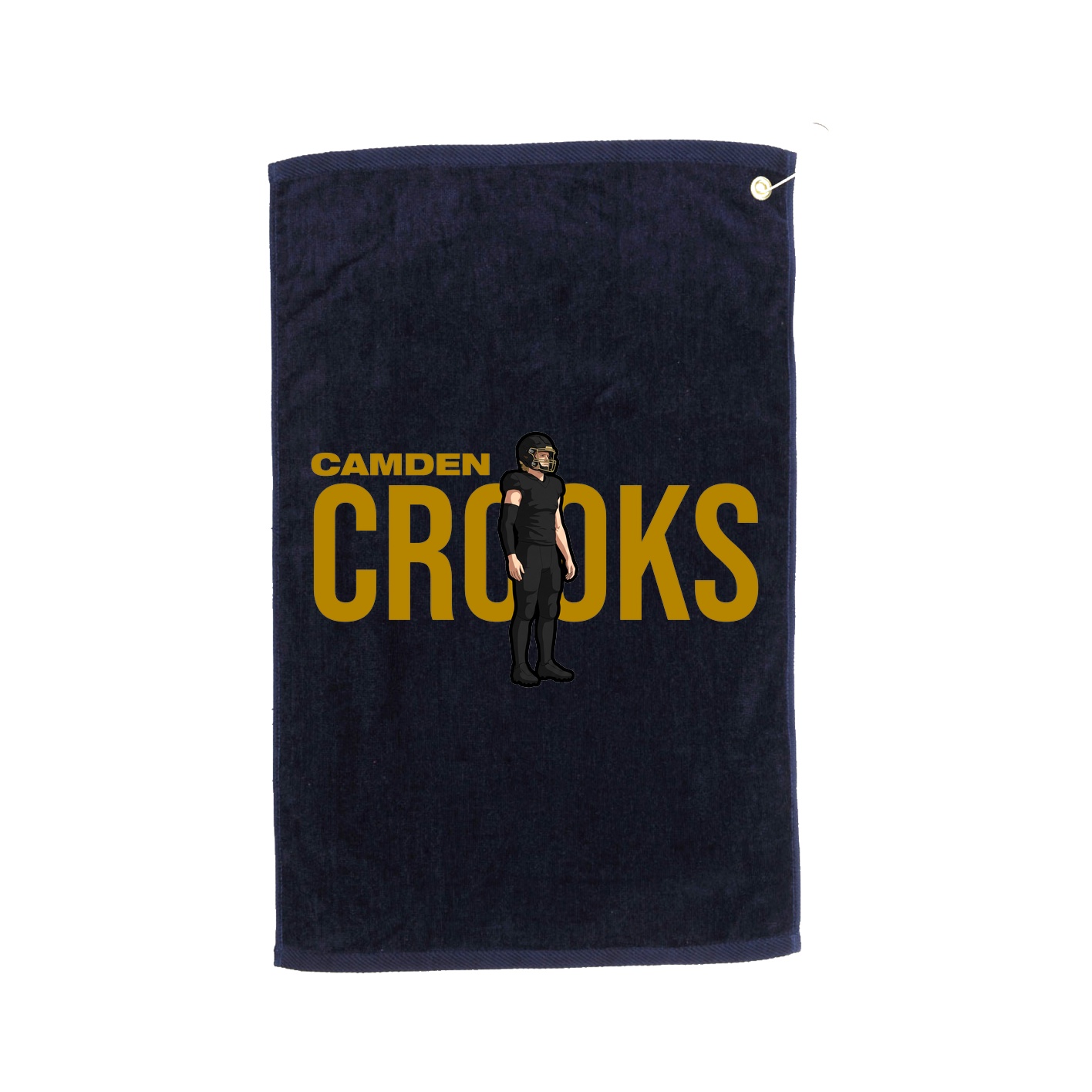 Golf Towel — Player Name in Navy
