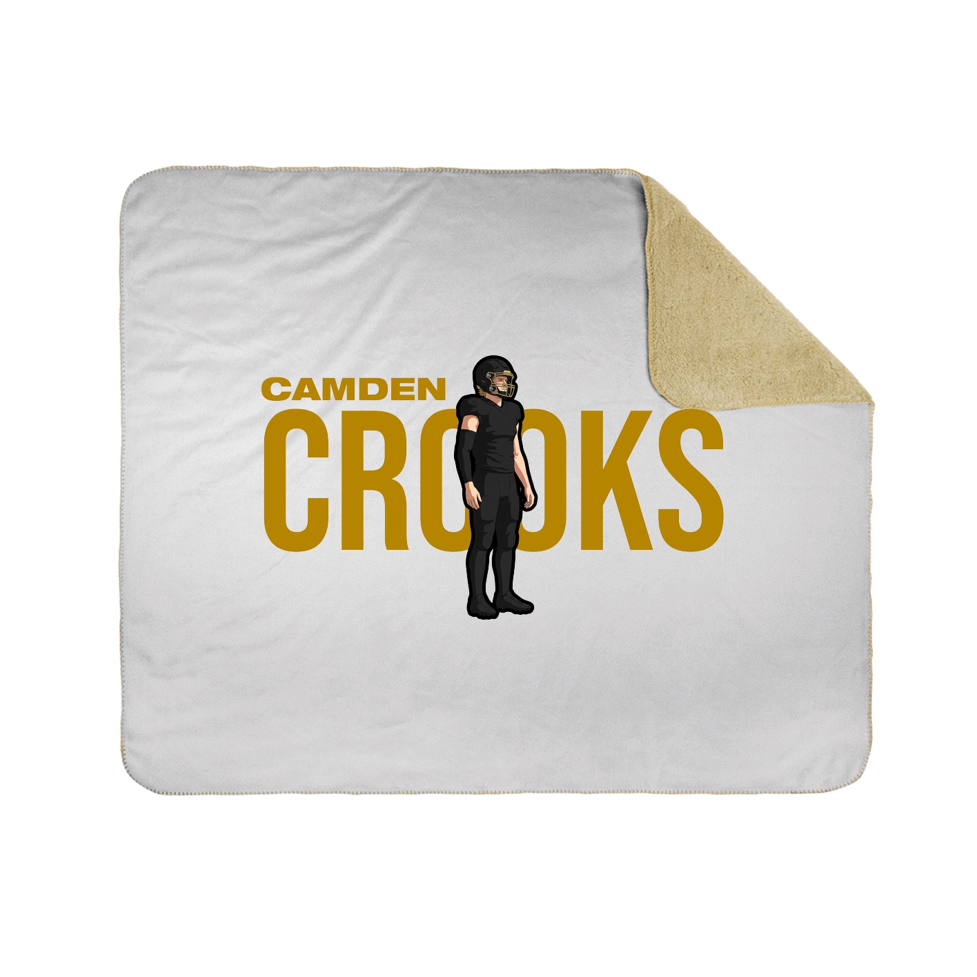 Throw Blanket — Player Name in White
