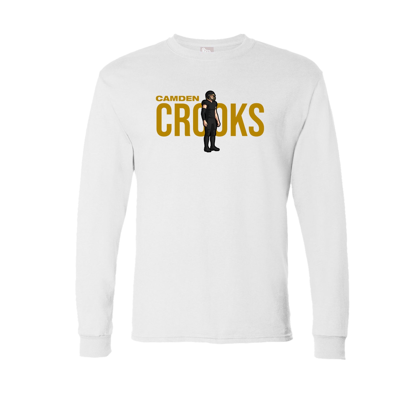 Long Sleeve Tee — Player Name in White
