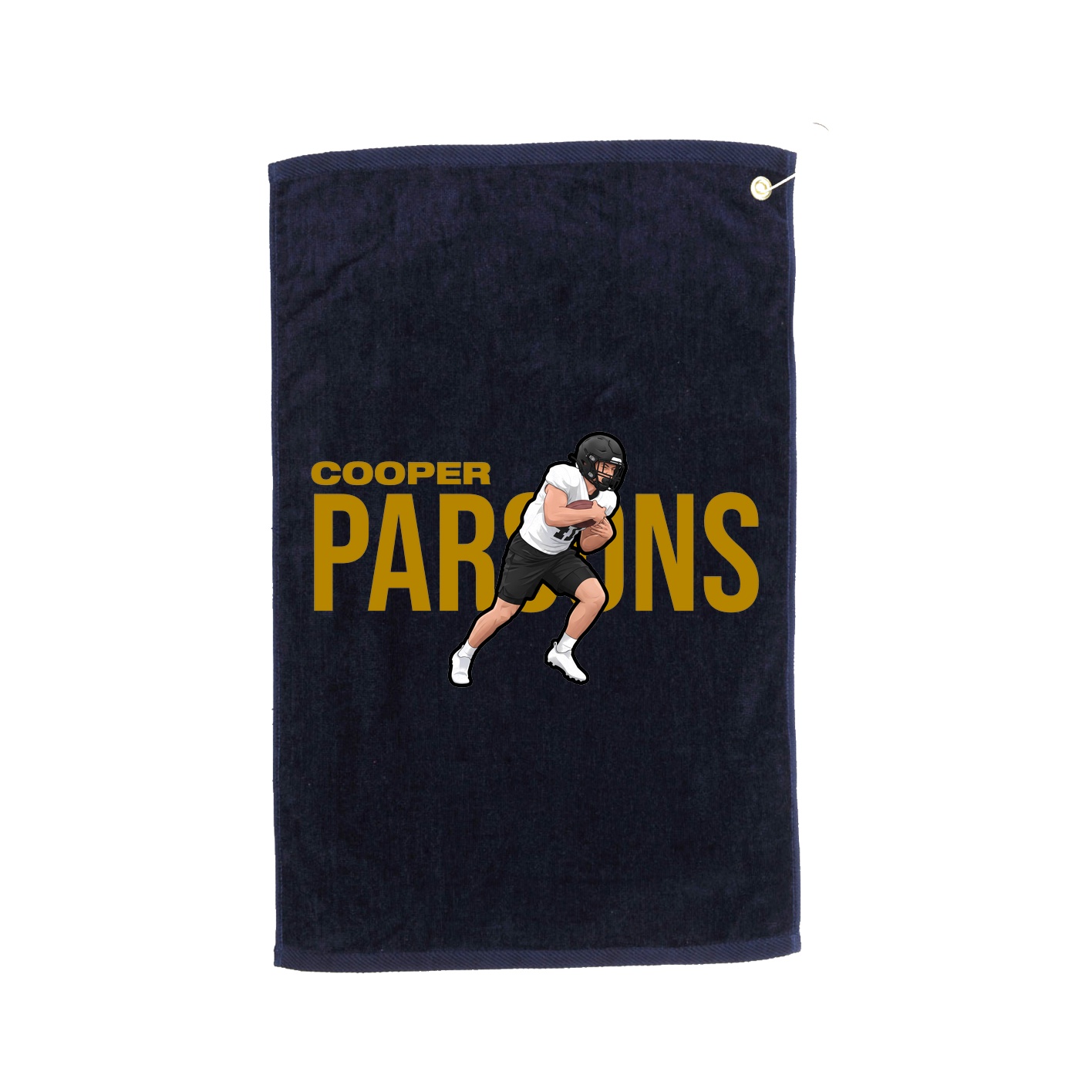 Golf Towel — Player Name in Navy