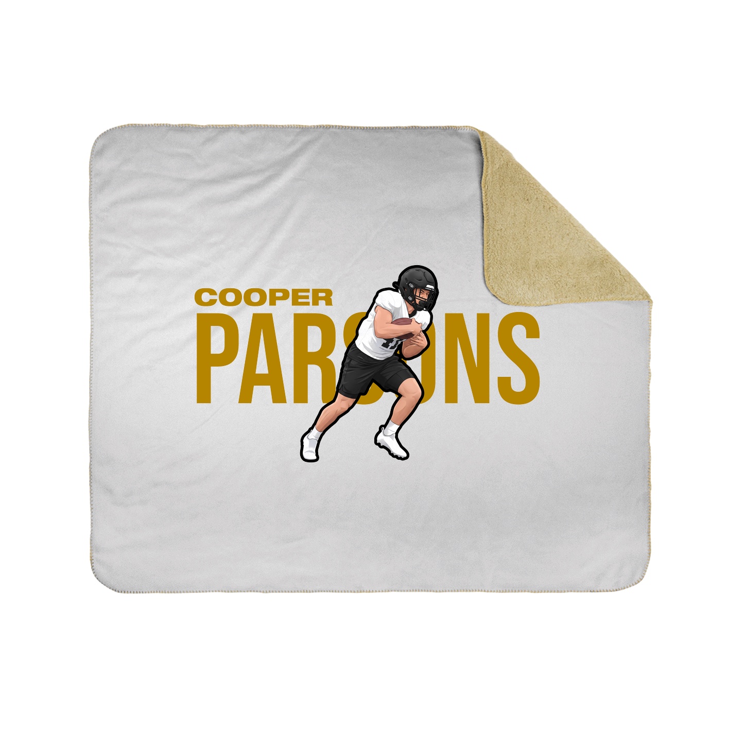 Throw Blanket — Player Name in White
