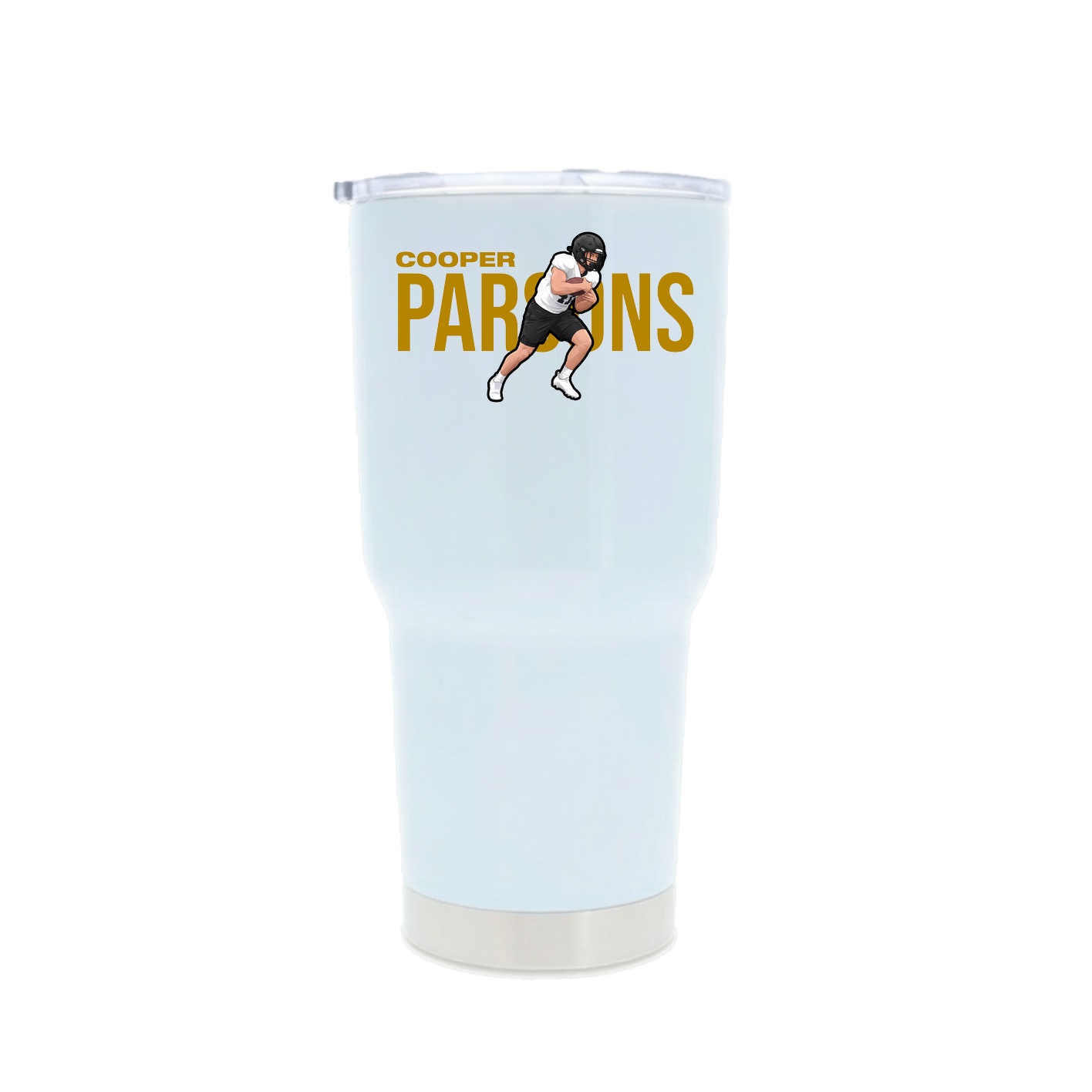 30oz Stainless Steel Tumbler — Player Name in White
