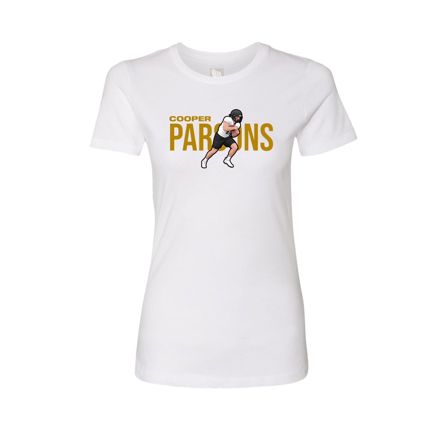 Fitted Women's Tee — Player Name in White