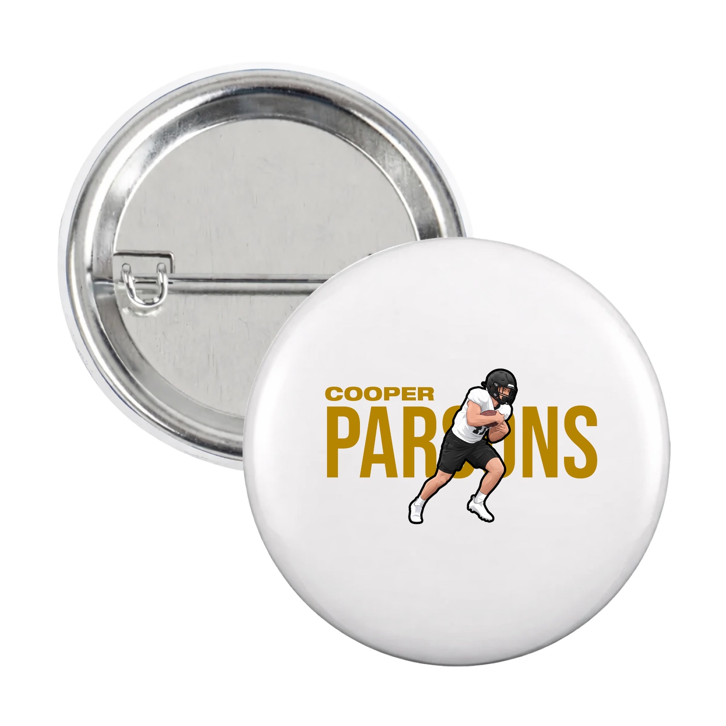 Game Day Button — Player Name in White