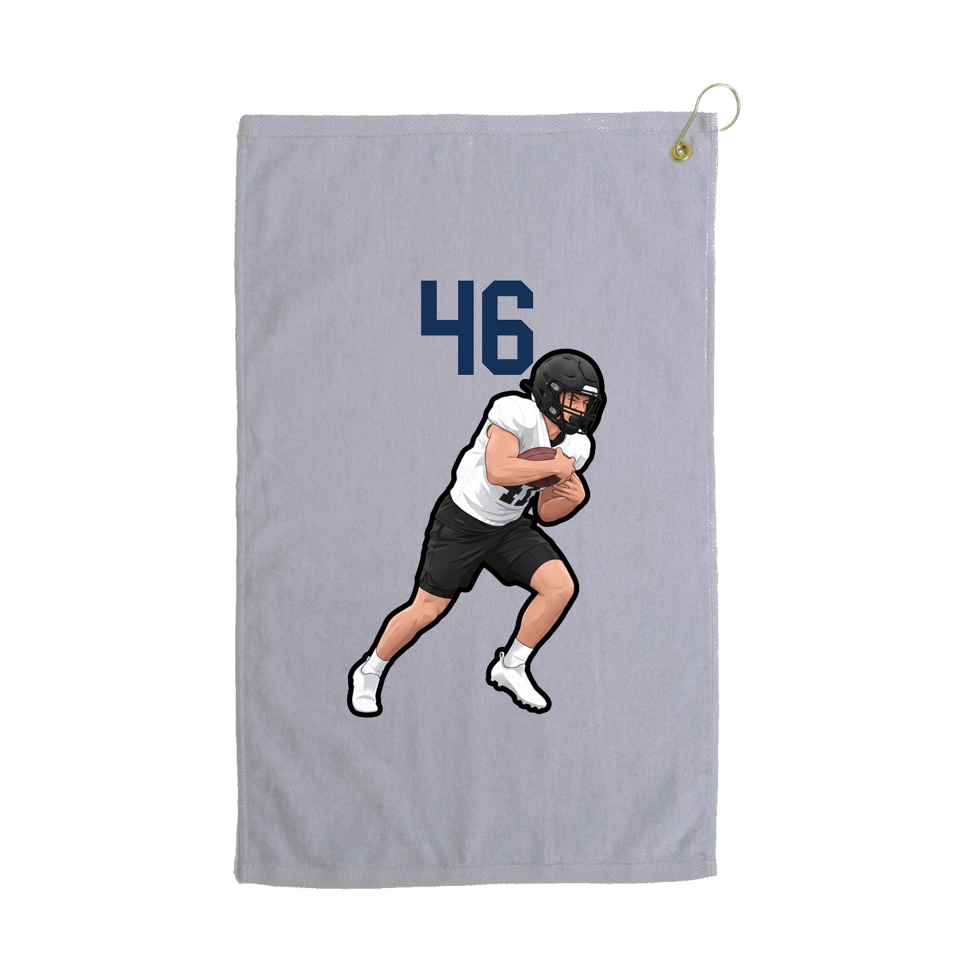 Golf Towel — Number Top in Grey